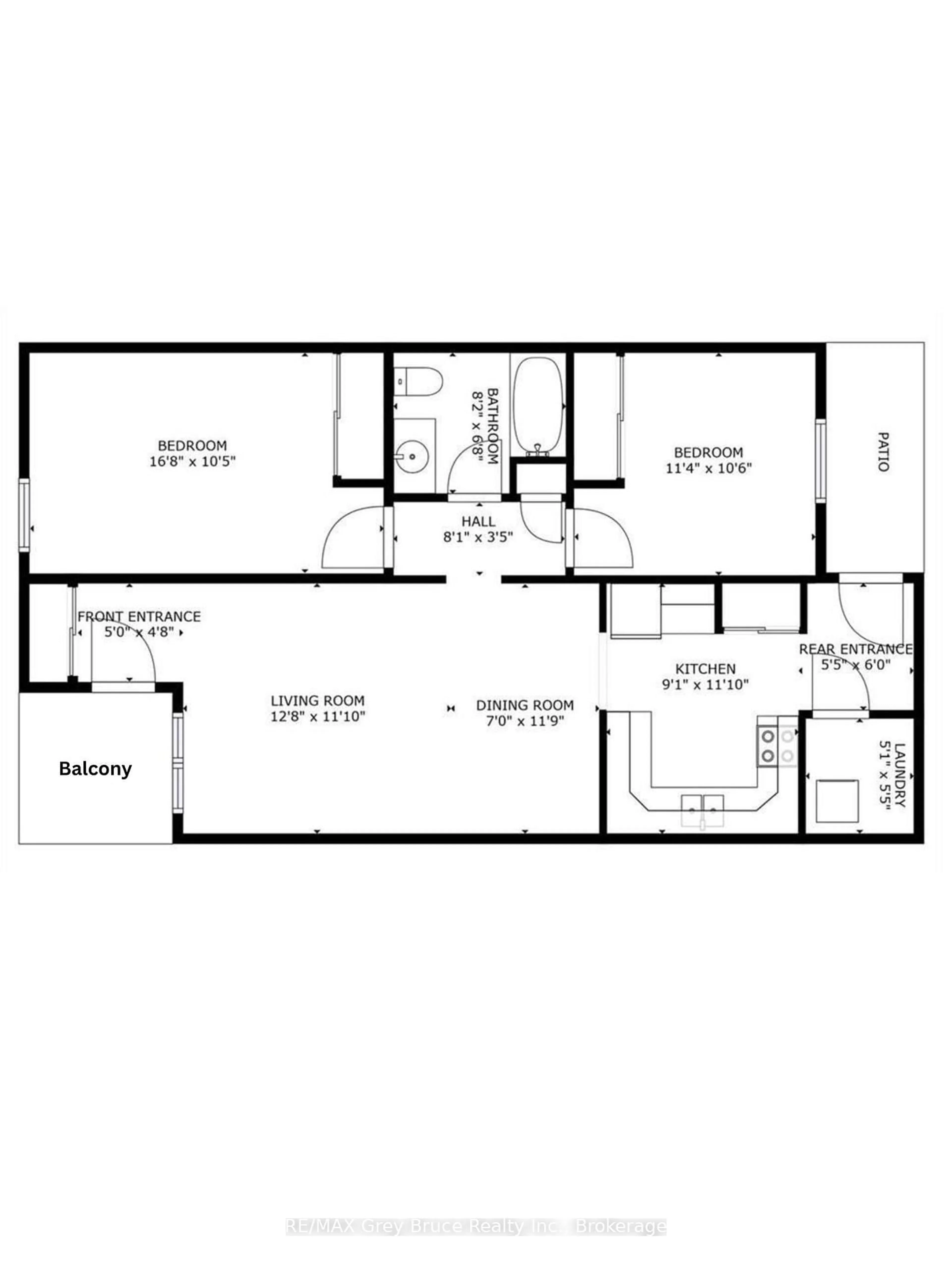 Floor plan for 1550 12th Ave #204, Owen Sound Ontario N4K 6Z3