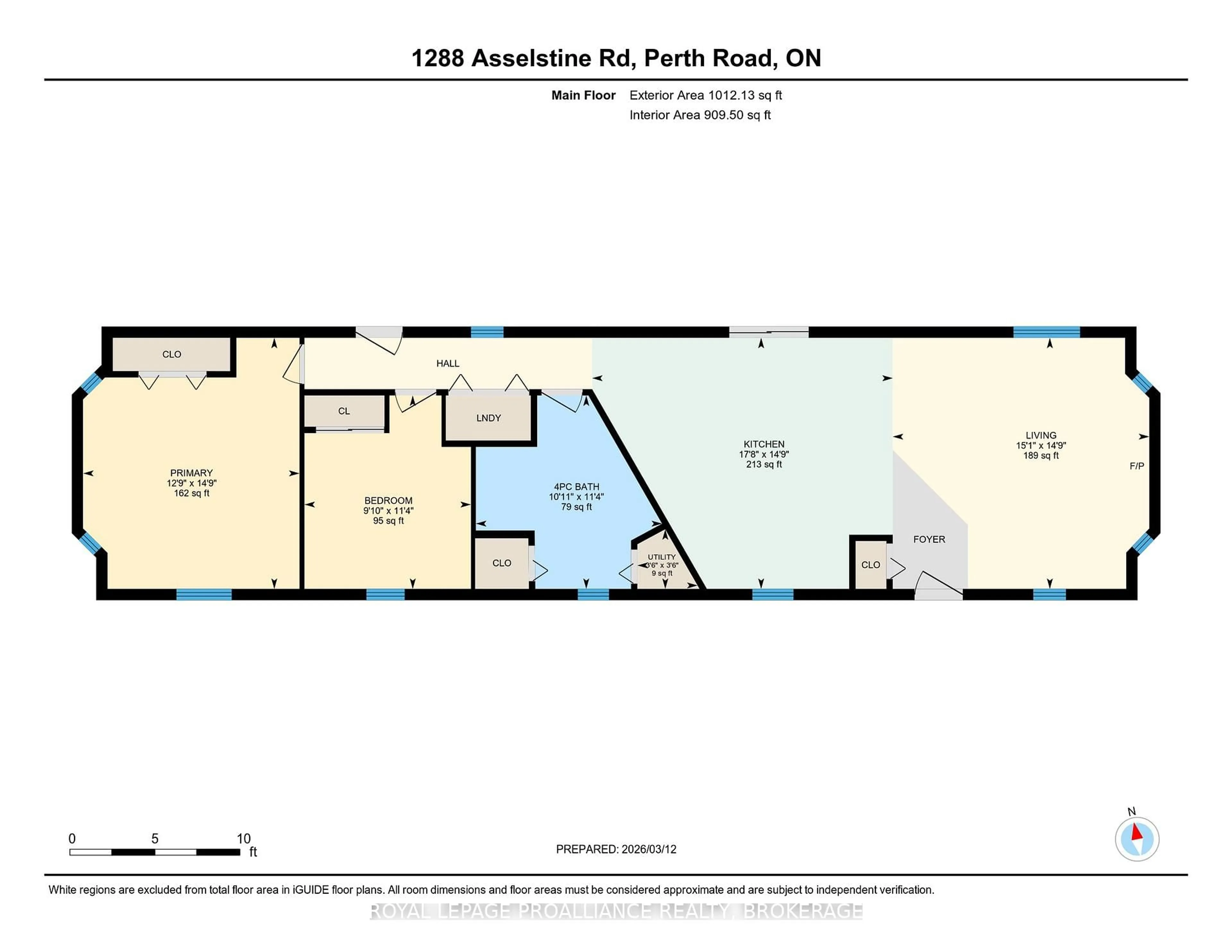 Floor plan for 1288 ASSELSTINE Rd, Perth Road Ontario K0H 2L0