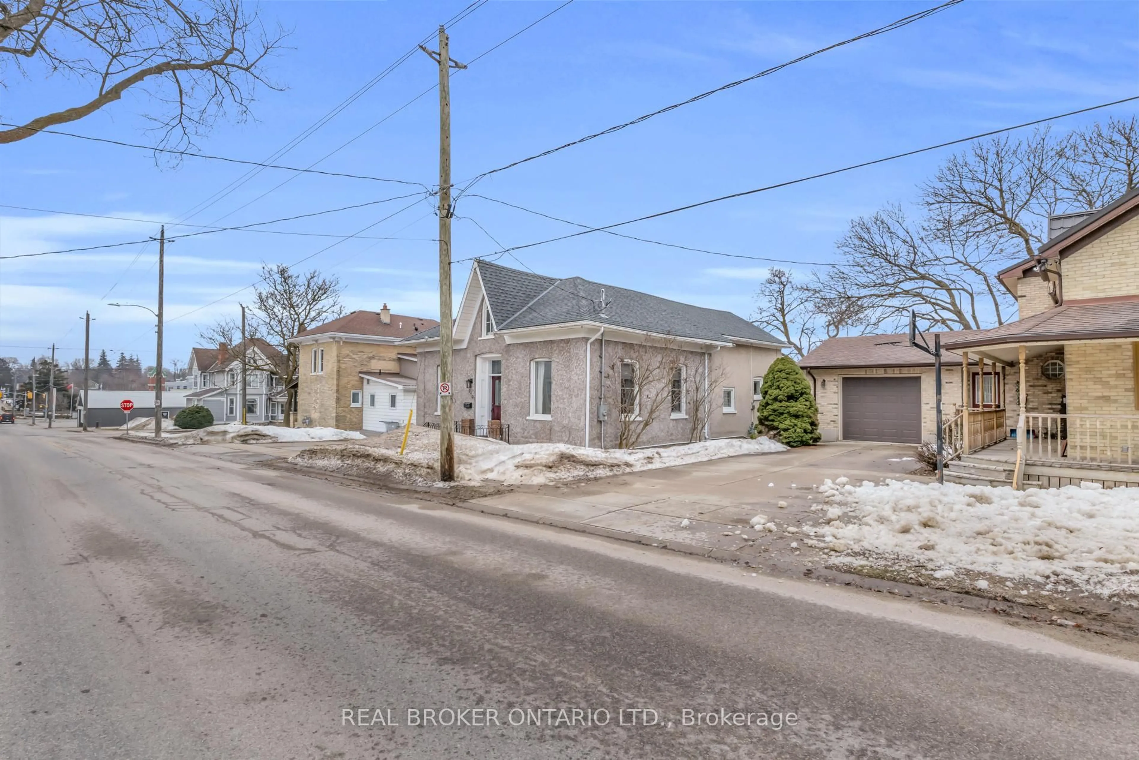 A pic from outside/outdoor area/front of a property/back of a property/a pic from drone, street for 240 Elizabeth St, North Perth Ontario N4W 1E2