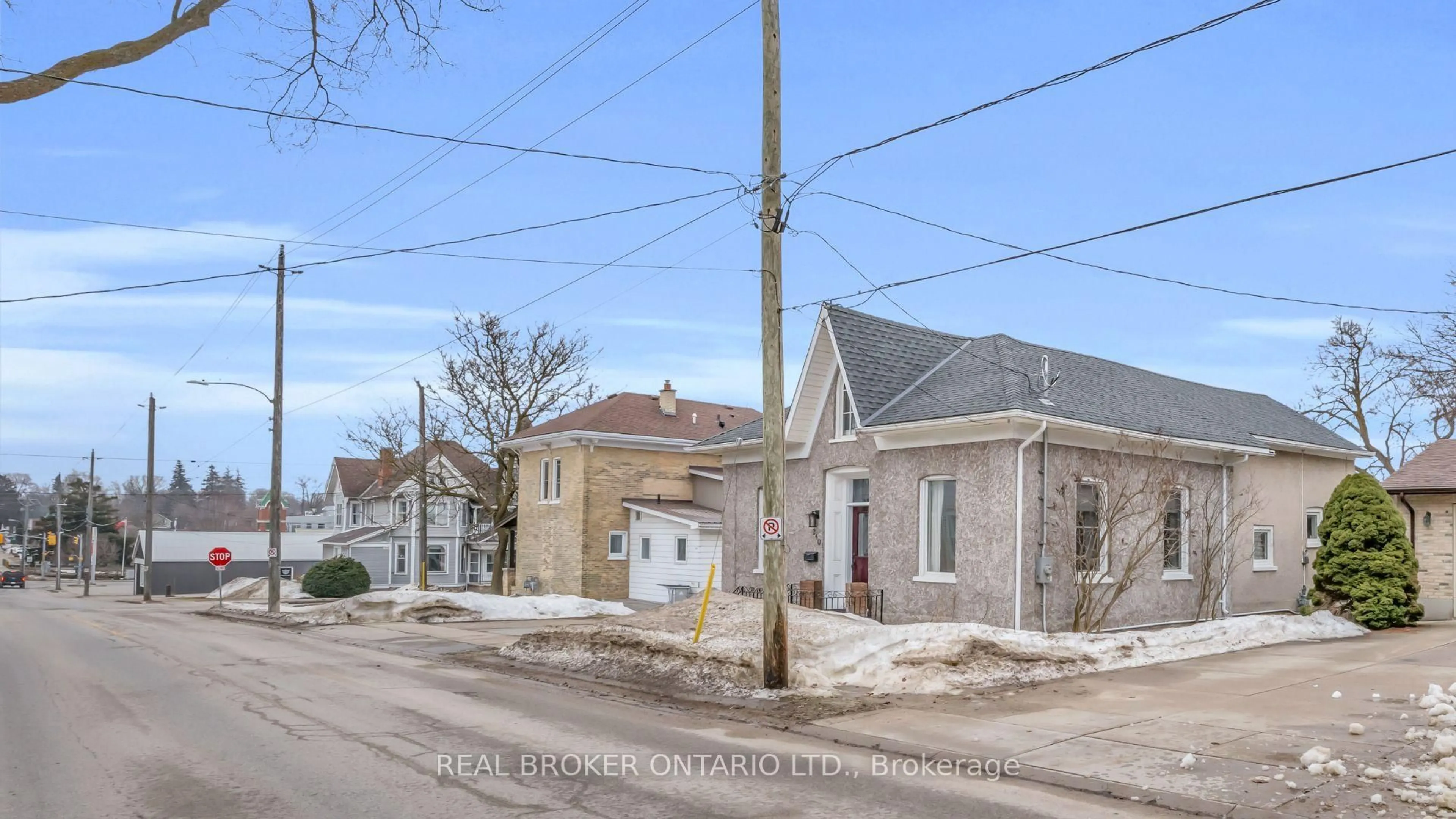 A pic from outside/outdoor area/front of a property/back of a property/a pic from drone, street for 240 Elizabeth St, North Perth Ontario N4W 1E2