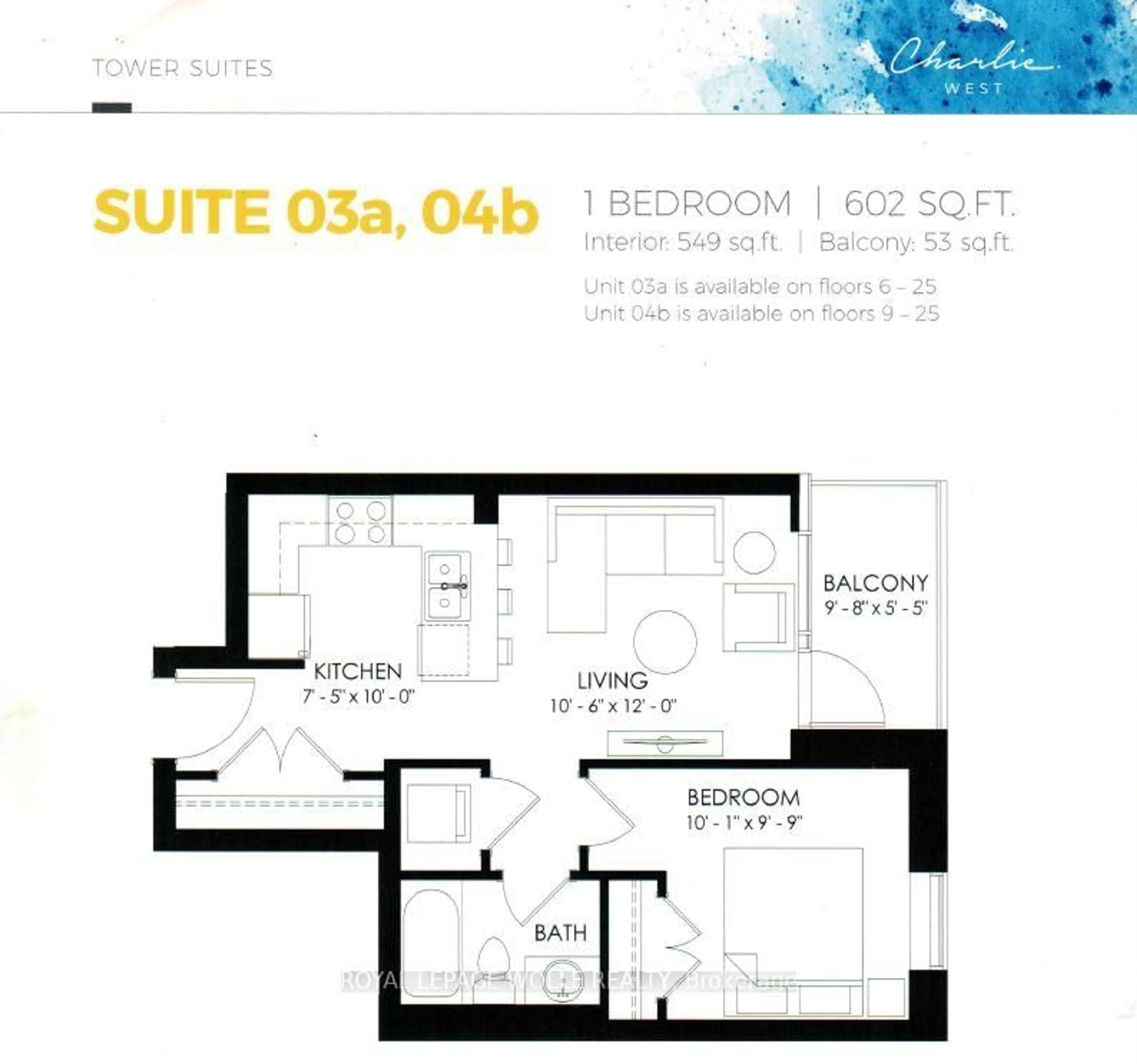 Floor plan for 60 Charles St #1904, Kitchener Ontario N2G 0C9
