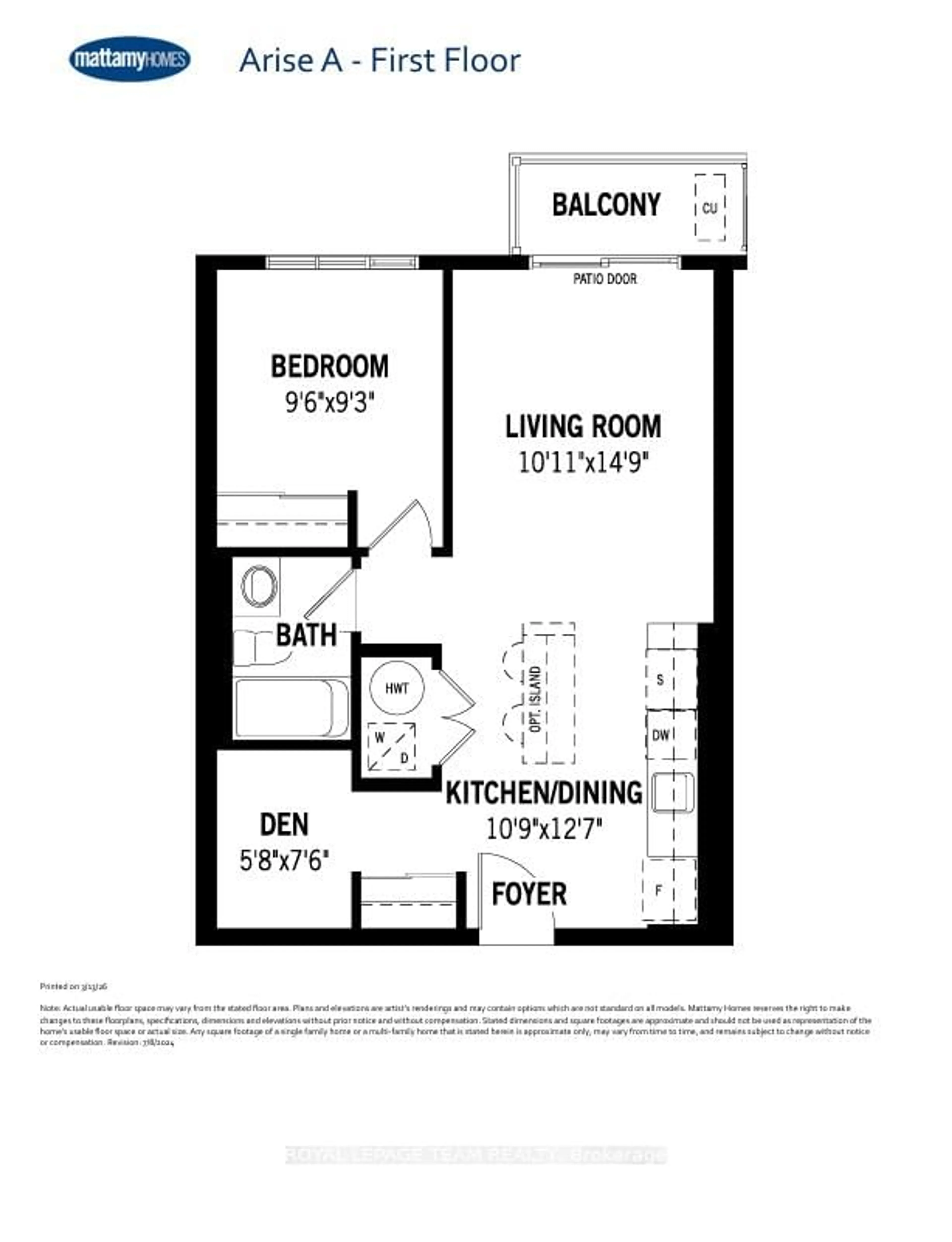 Floor plan for 2376 Tenth Line Rd #306, Orleans Ontario K4A 5T9