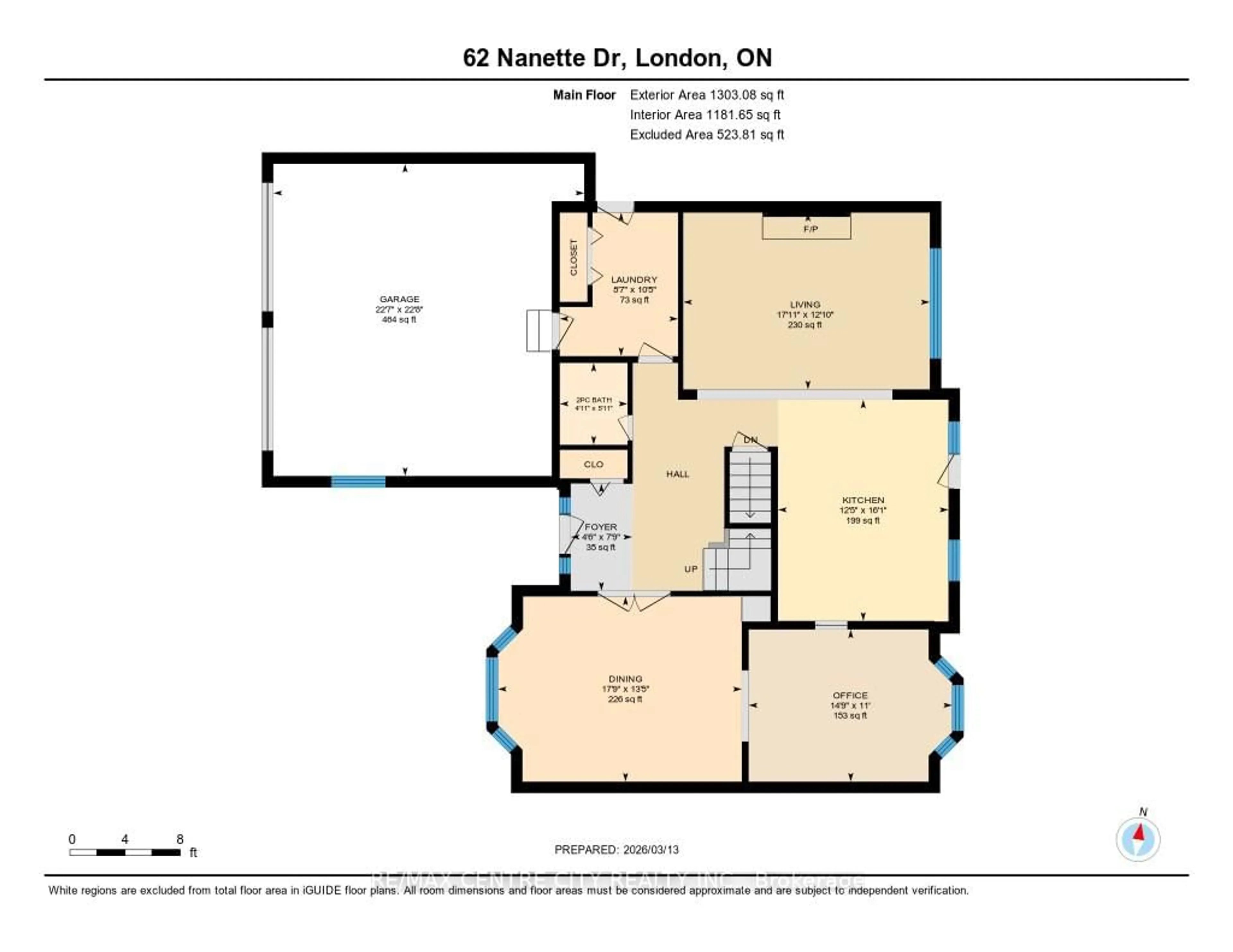 Floor plan for 62 Nanette Dr, London North Ontario N5X 3L4