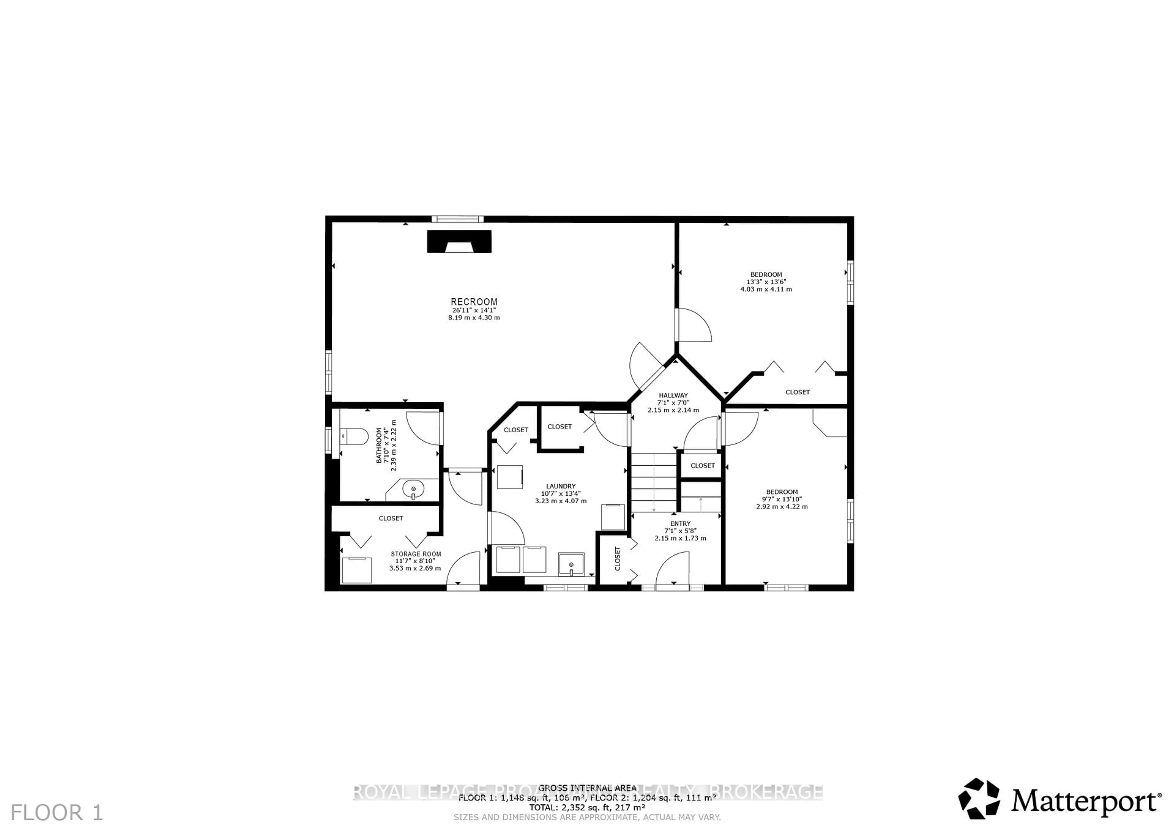 Floor plan for 662 Millbrook Cres, Kingston Ontario K7M 7Z8