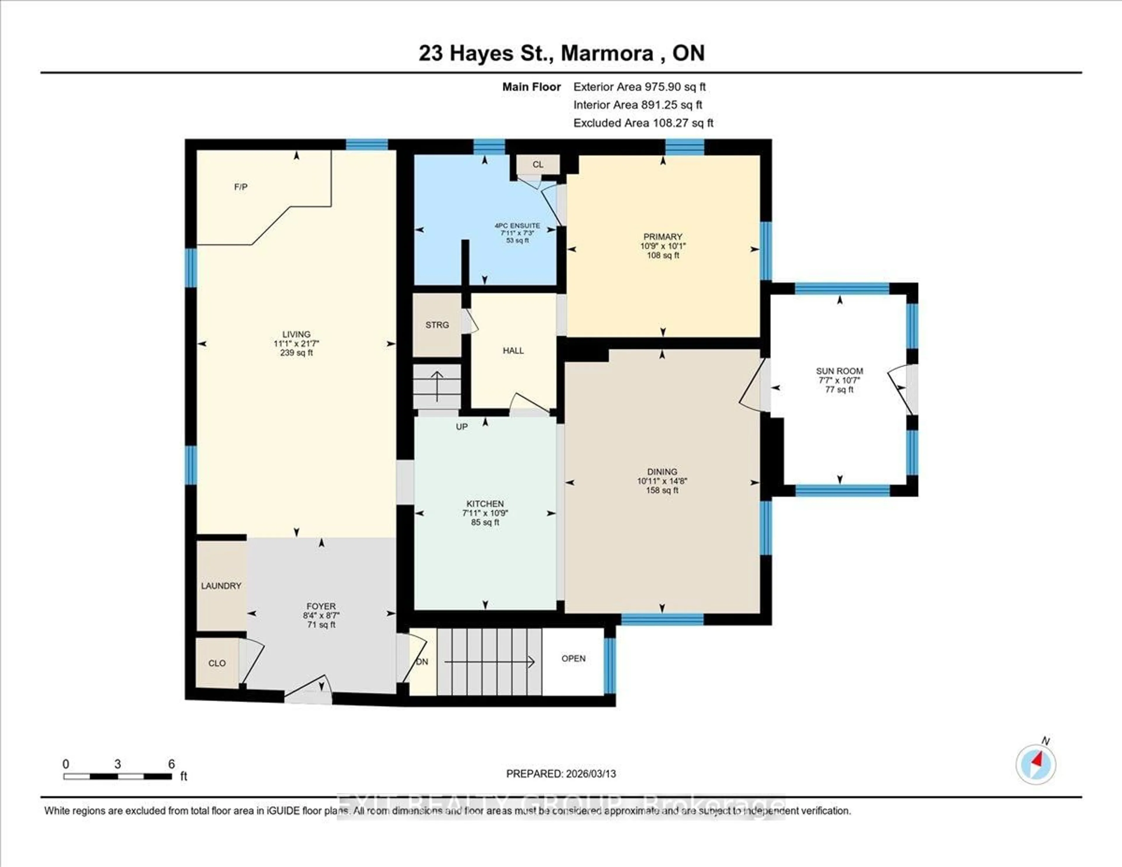 Floor plan for 23 Hayes St, Limoges Ontario K0K 2M0