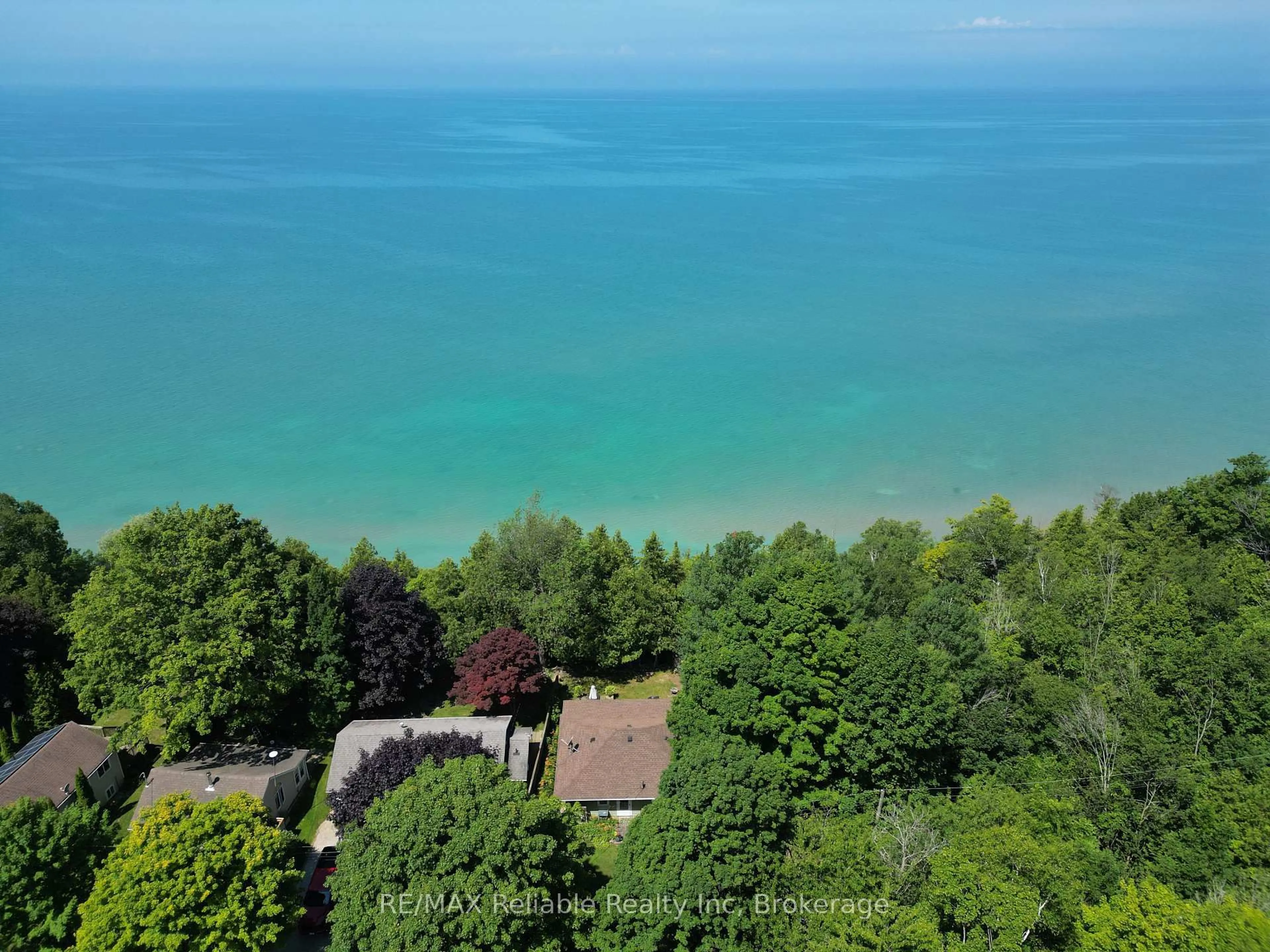 A pic from outside/outdoor area/front of a property/back of a property/a pic from drone, water/lake/river/ocean view for 78099 Elliotts Grove St, Central Huron Ontario N0M 1G0