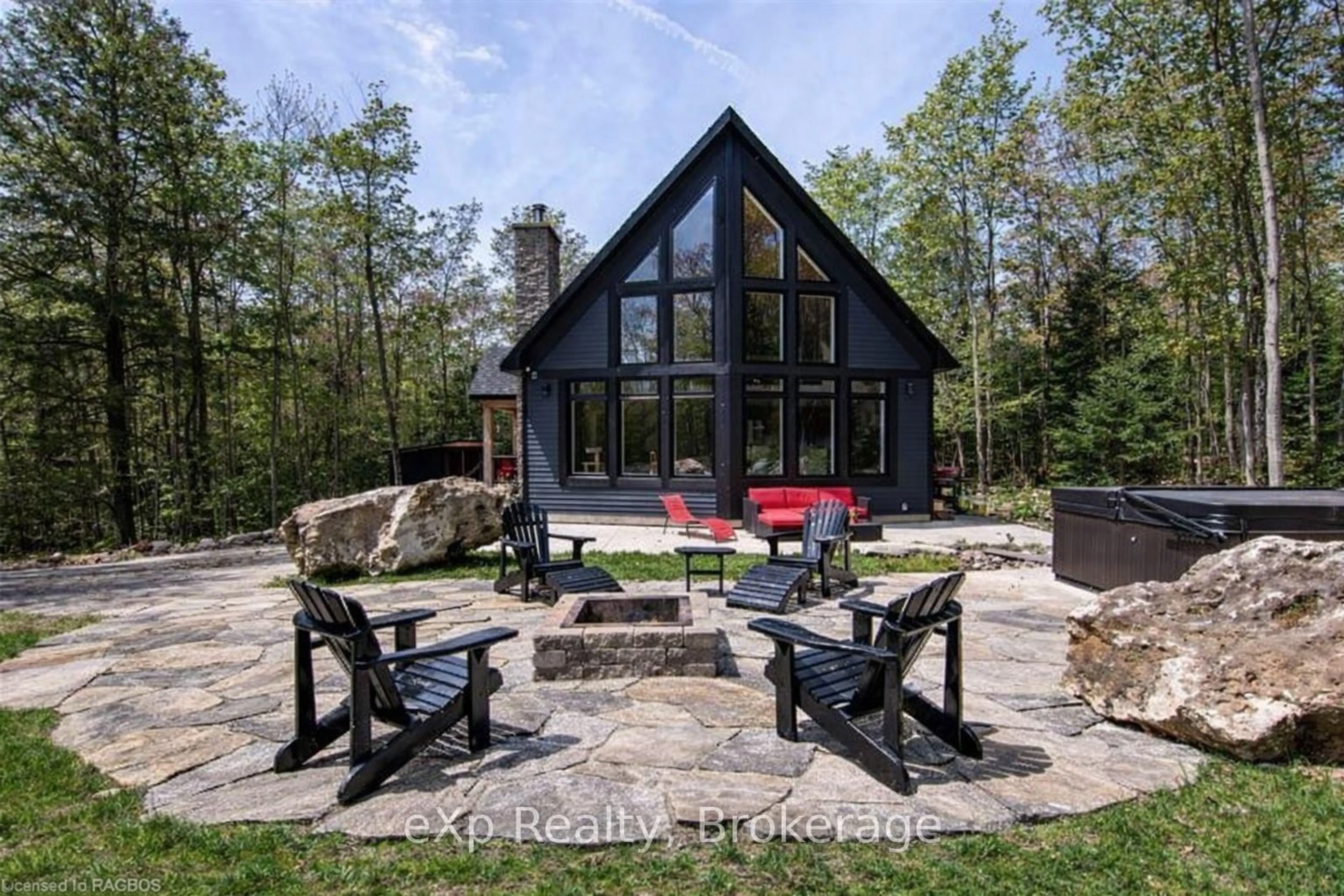 Patio, mountain view for 217 Forty Hills Rd, Northern Bruce Peninsula Ontario N0H 1W0