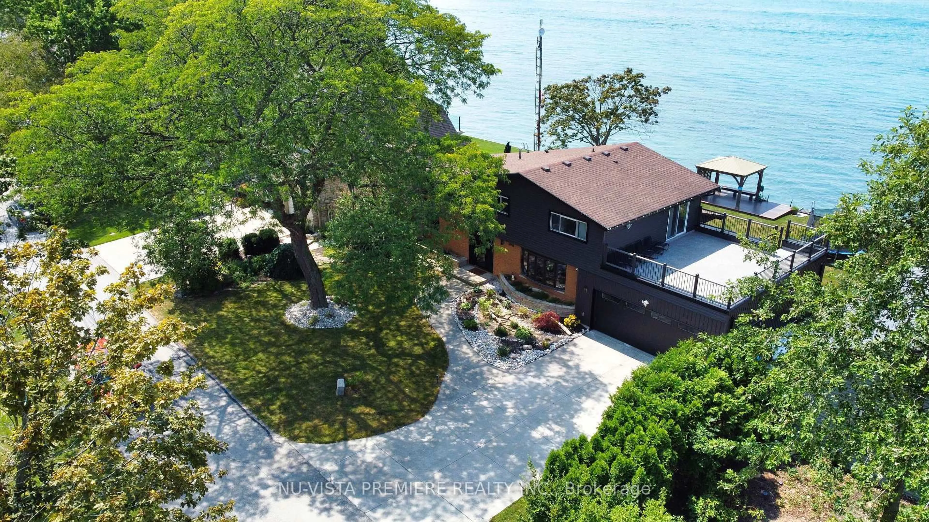 A pic from outside/outdoor area/front of a property/back of a property/a pic from drone, water/lake/river/ocean view for 3943 Seaway Rd, St. Clair Ontario N0P 2B0