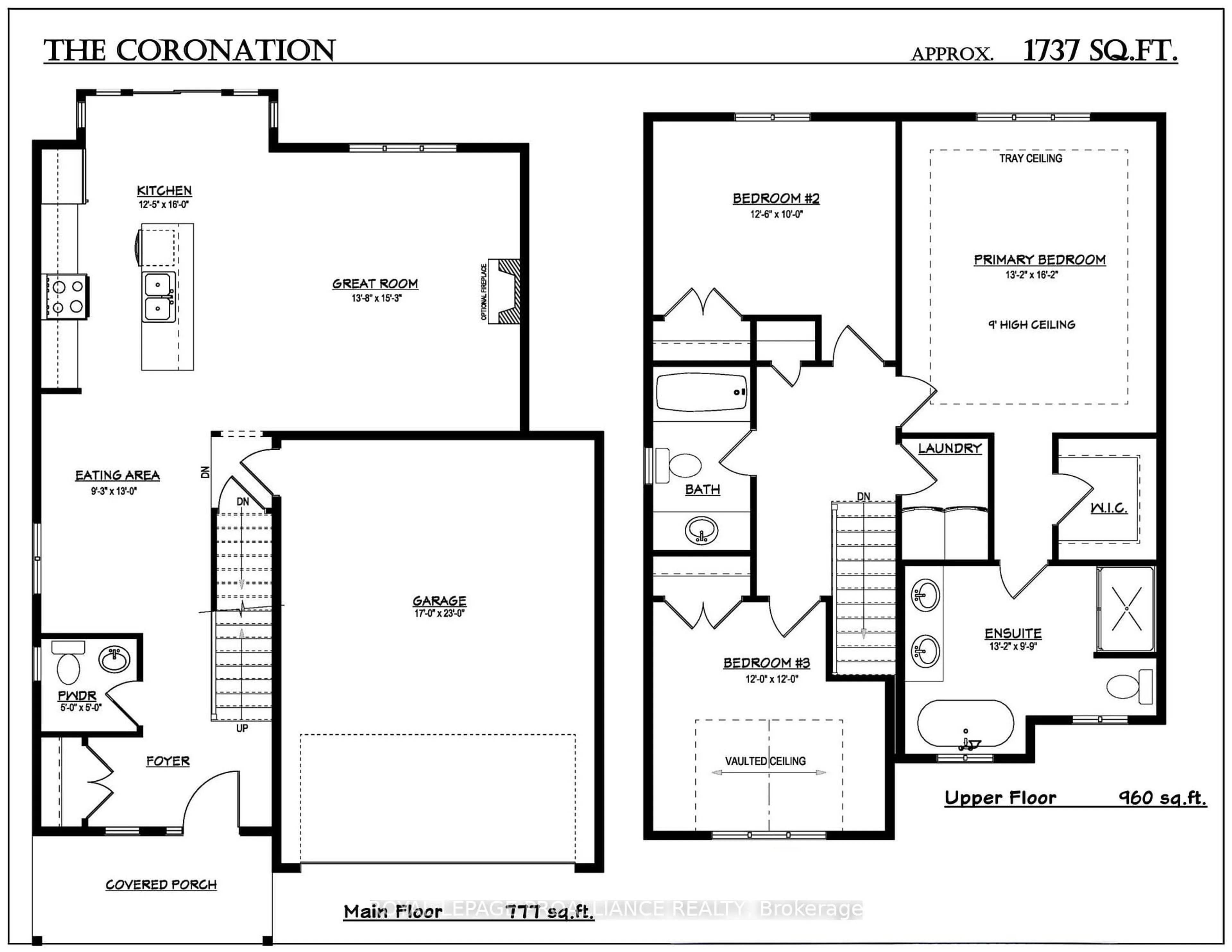 Floor plan for Lot 42 Lancaster Dr, Brighton Ontario K0K 1H0