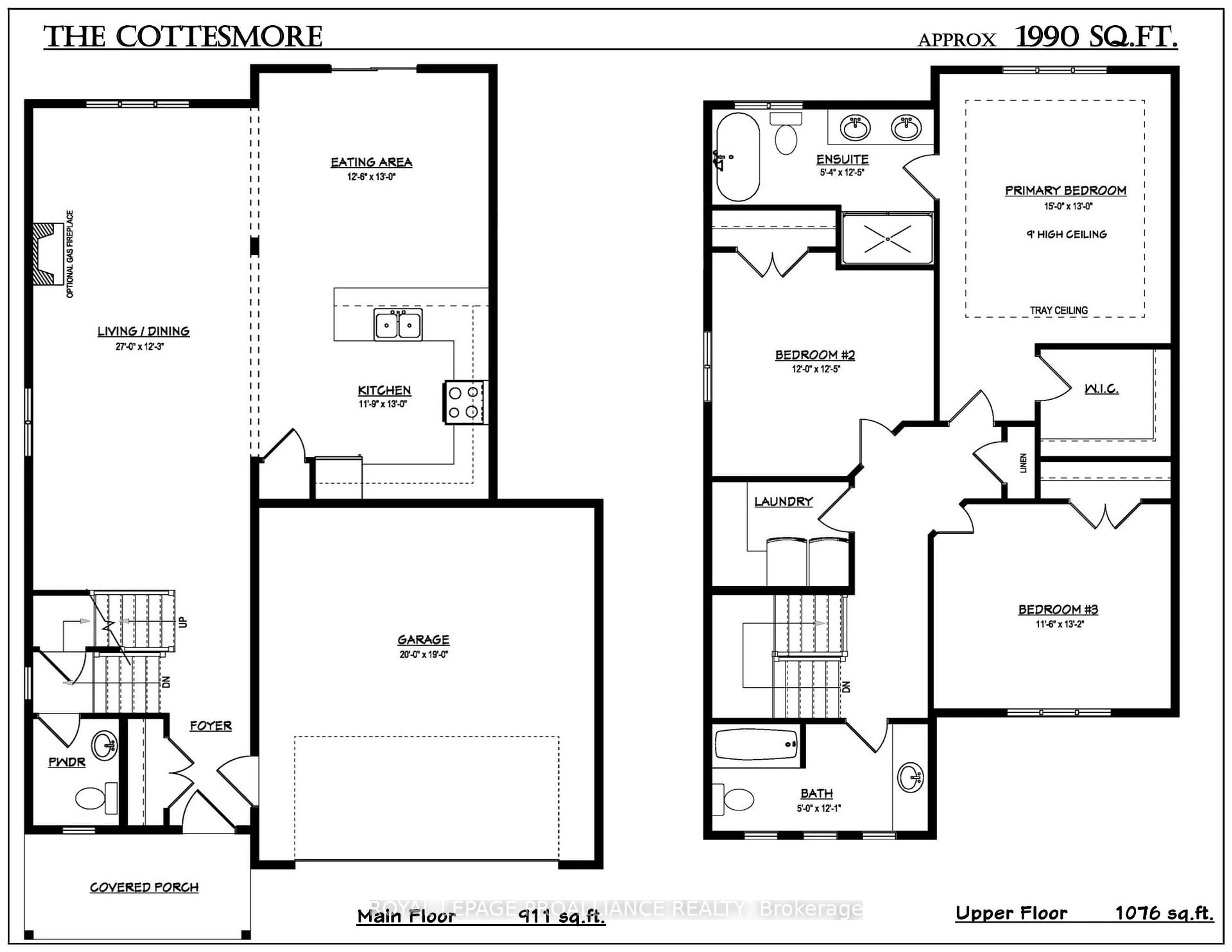Floor plan for Lot 2 Lancaster Dr, Brighton Ontario K0K 1H0