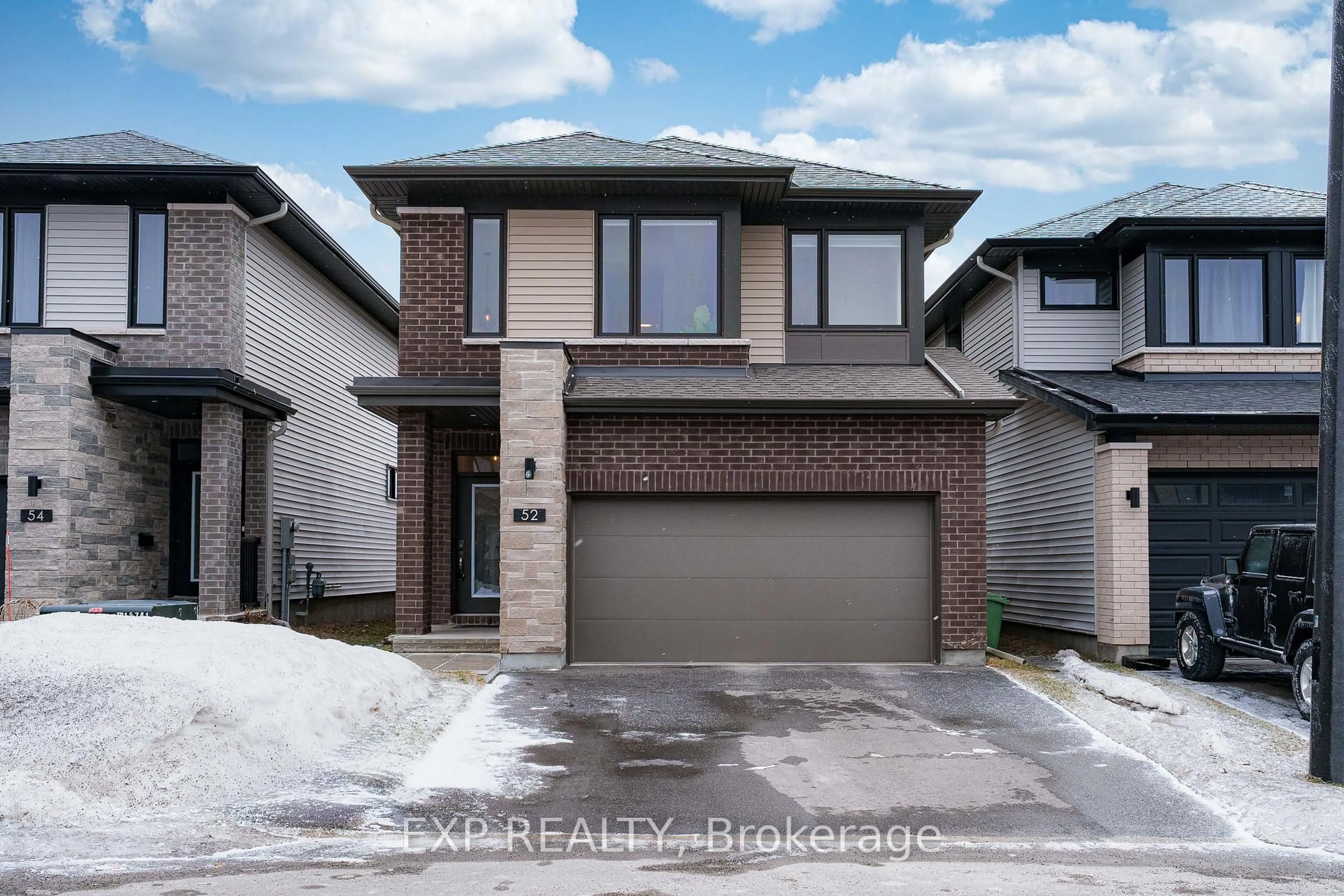 Home with brick exterior material, street for 52 Whooping Crane Rdge, Ottawa Ontario K4M 0P2