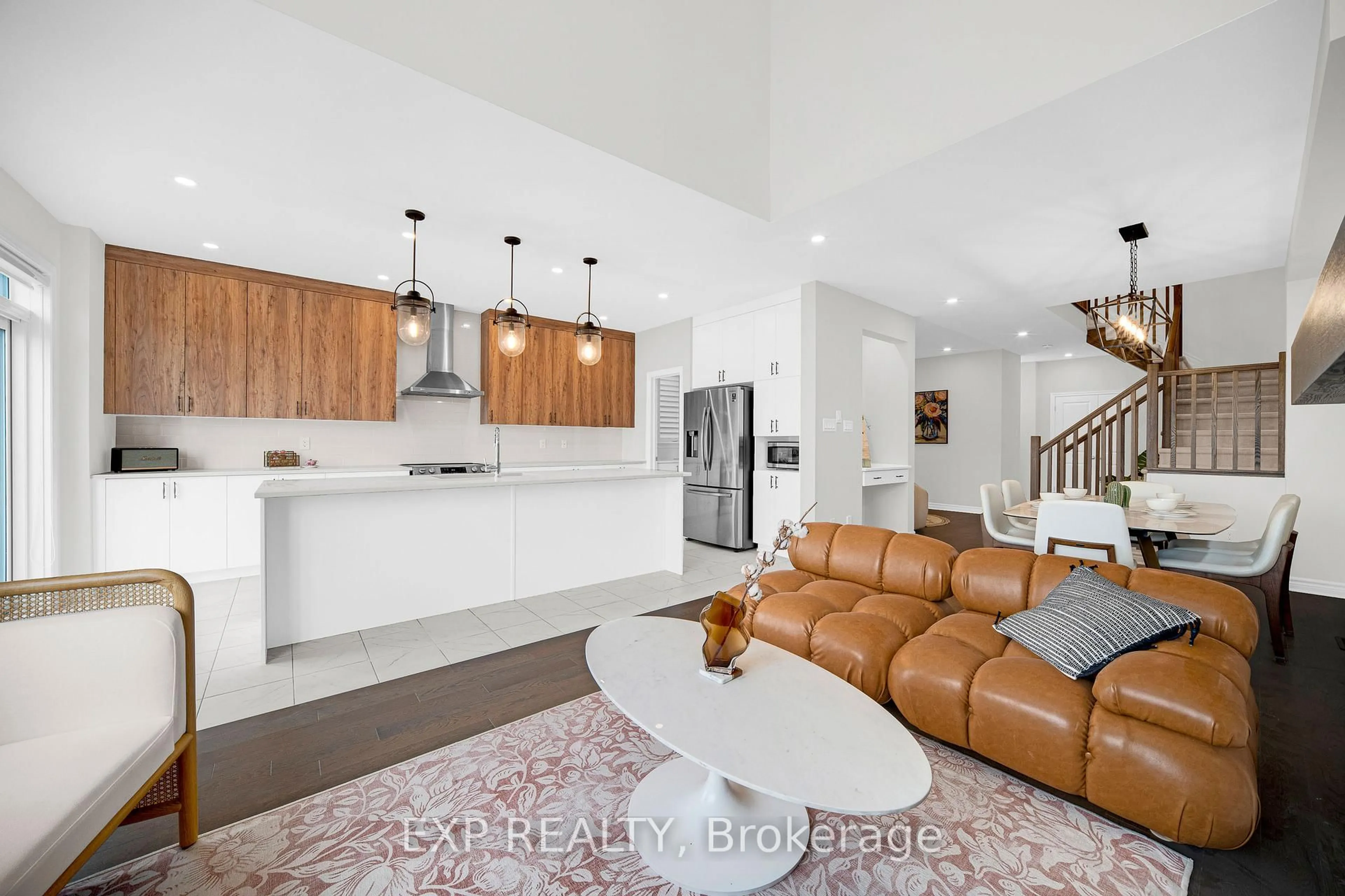 Open concept kitchen, ceramic/tile floor for 52 Whooping Crane Rdge, Ottawa Ontario K4M 0P2