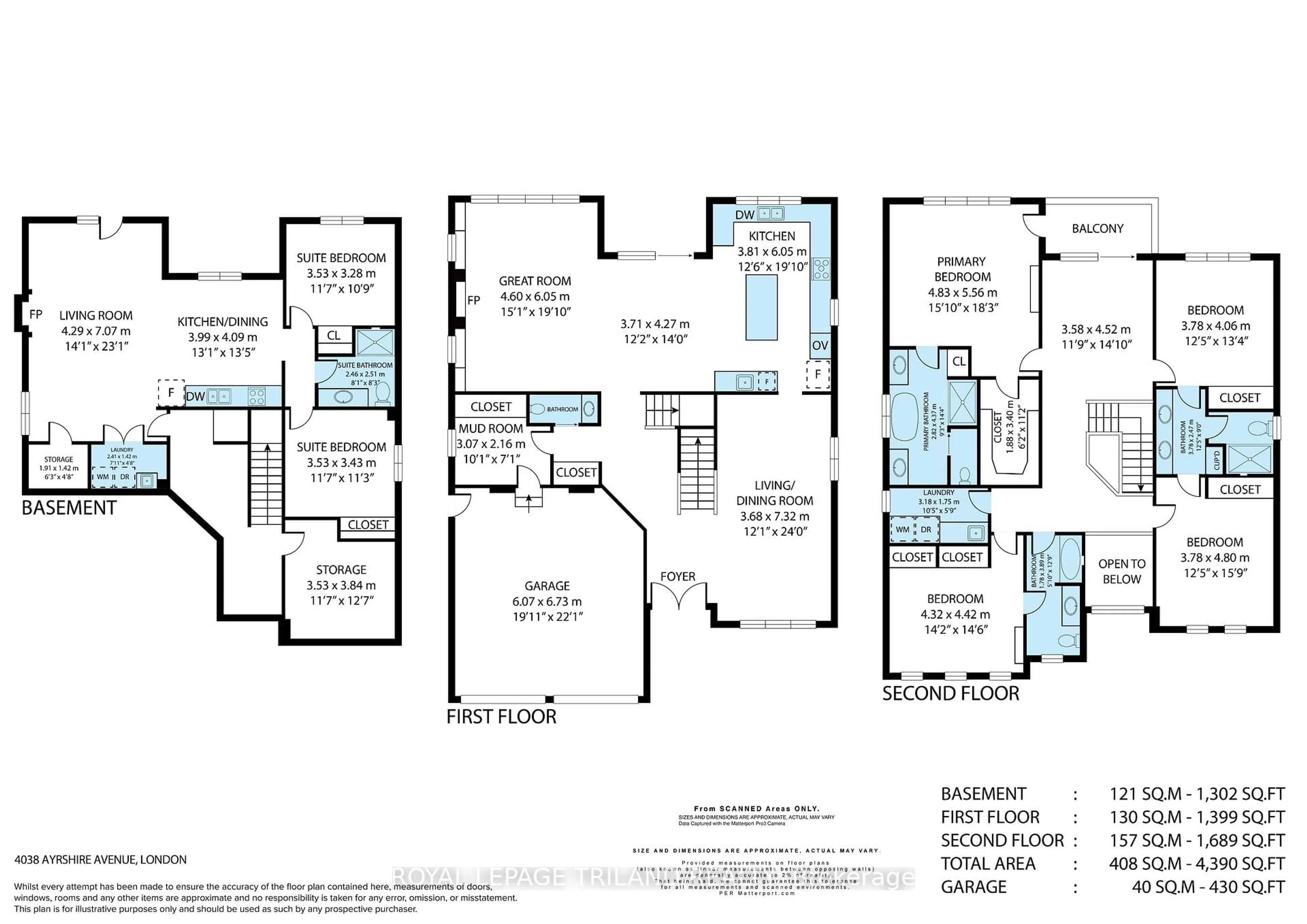 Floor plan for 4038 AYRSHIRE Ave, London South Ontario N6P 0H7