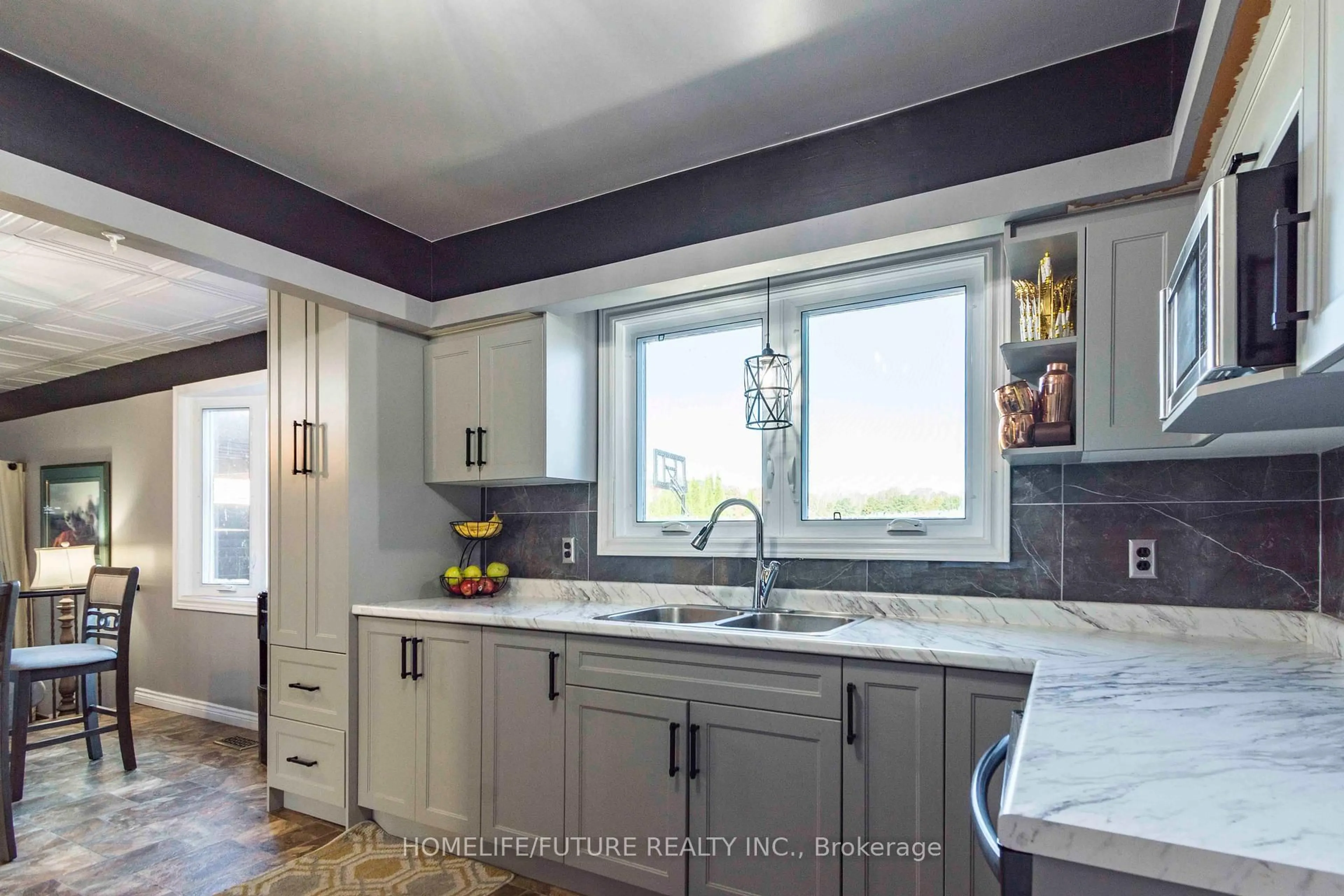 Contemporary kitchen, ceramic/tile floor for 120 North Shore Rd, Alnwick/Haldimand Ontario K0K 2G0