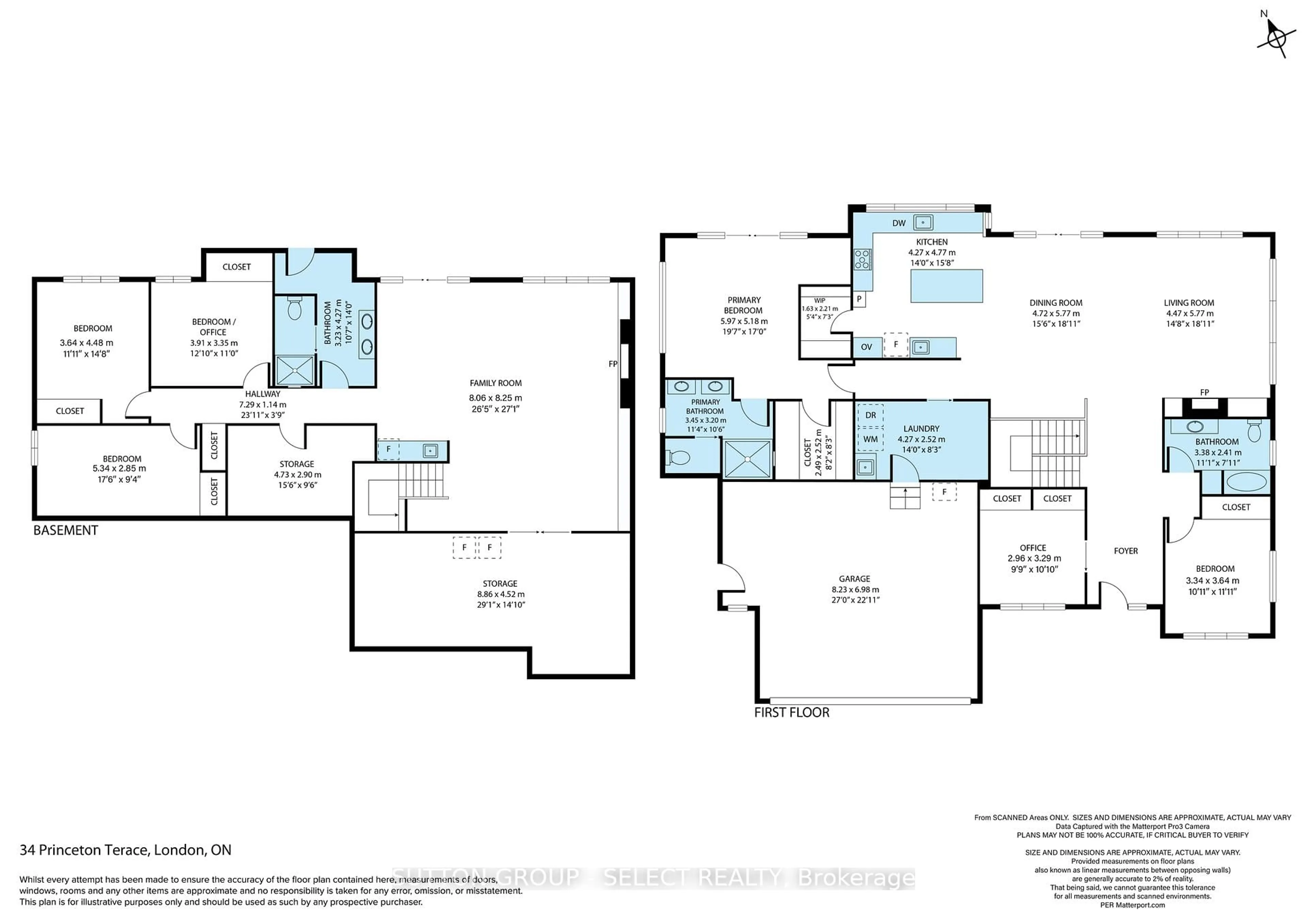 Floor plan for 34 Princeton Terr, London South Ontario N6K 0L5