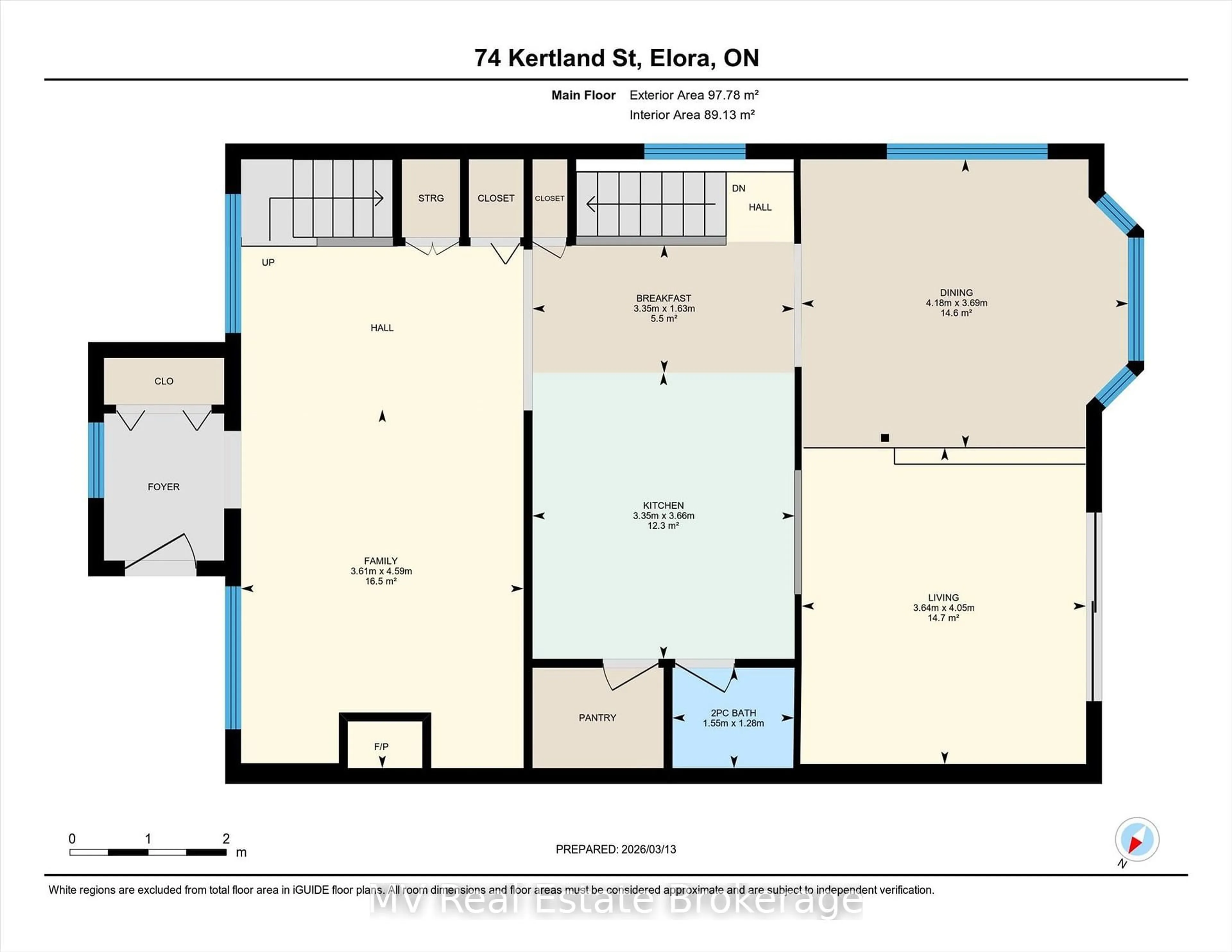 Floor plan for 74 Kertland St, Centre Wellington Ontario N0B 1S0