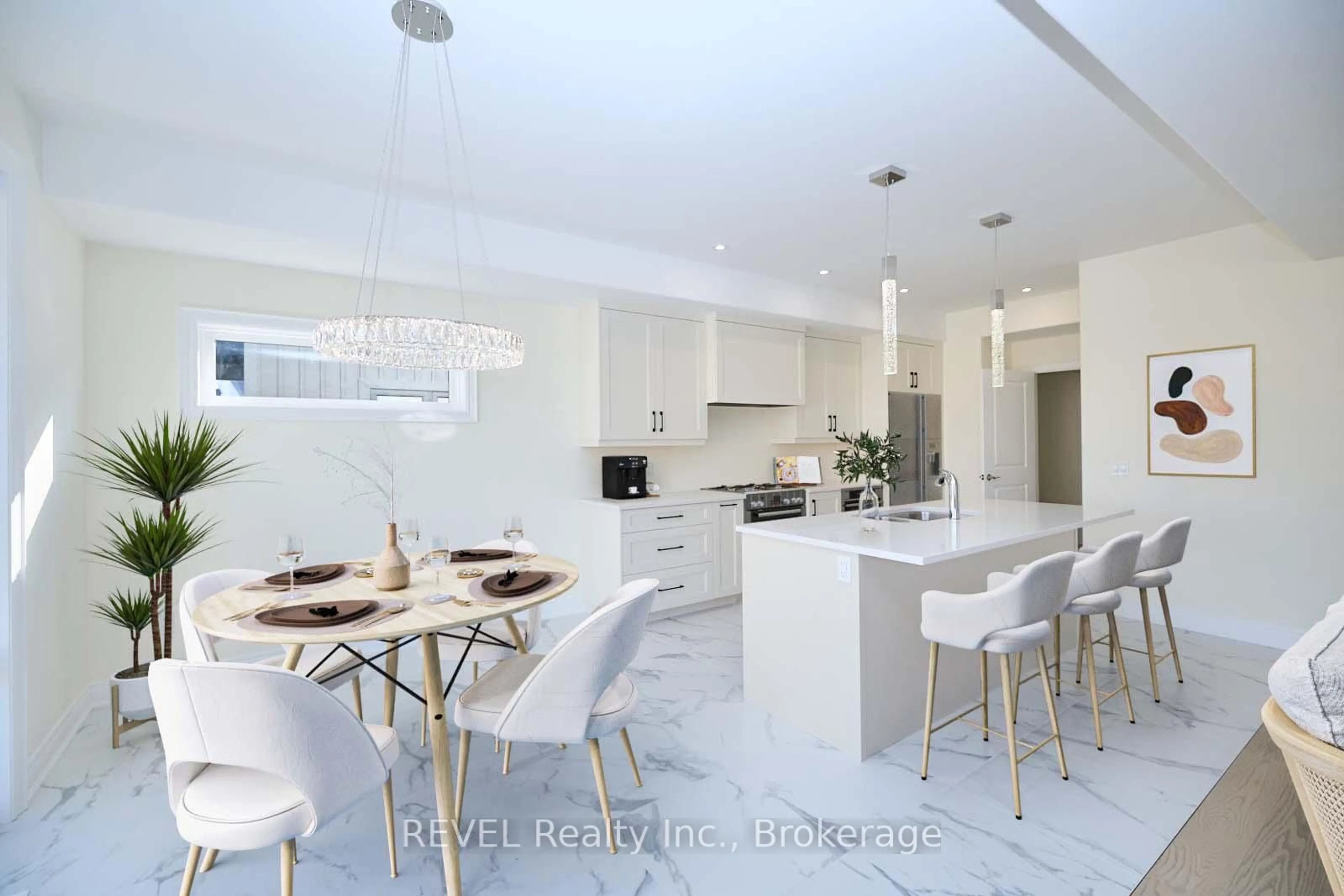 Contemporary kitchen, ceramic/tile floor for 96 Tanner Dr, Pelham Ontario L0S 1E4