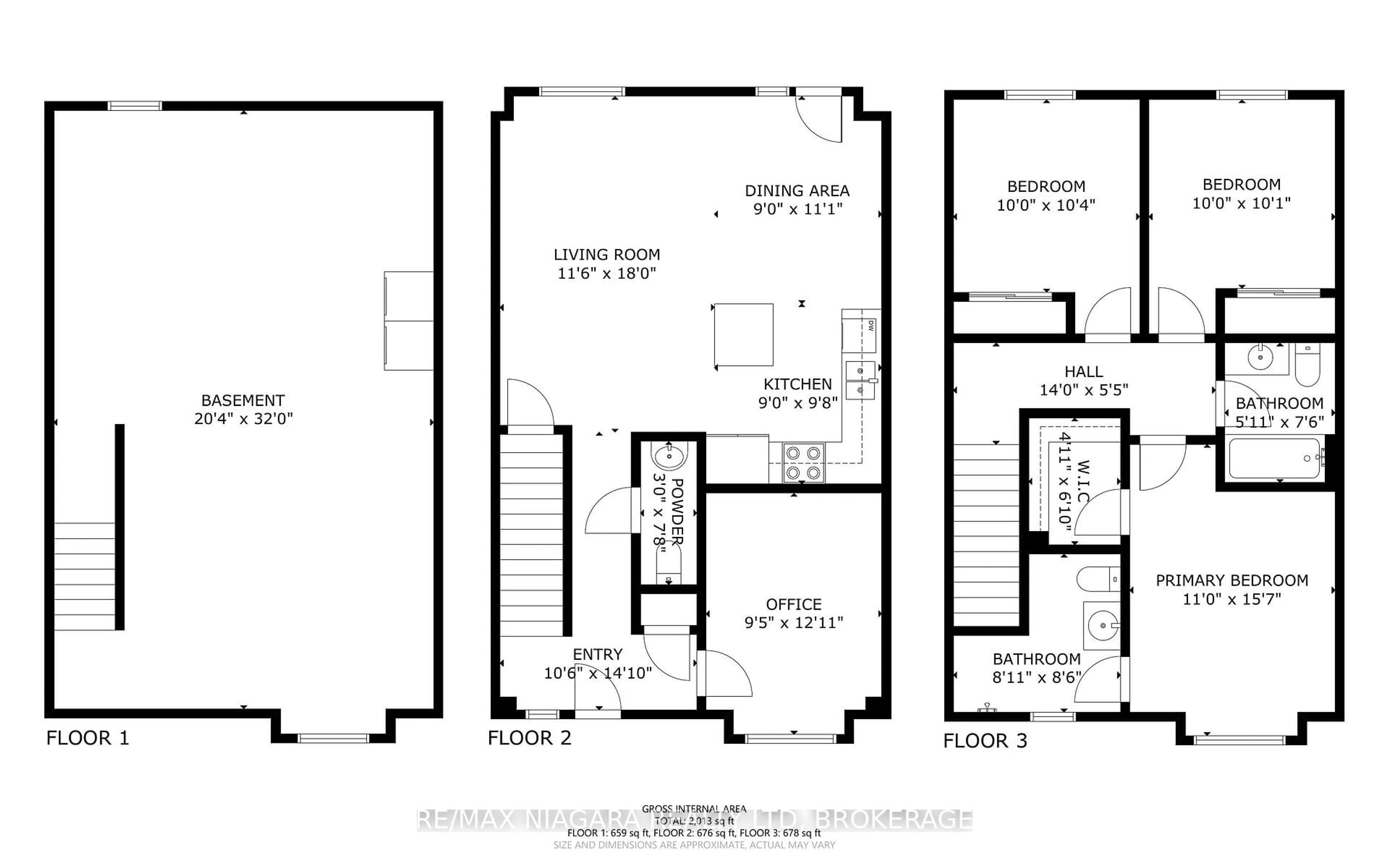 Floor plan for 178 Broadway Lane, Welland Ontario L3C 5L5