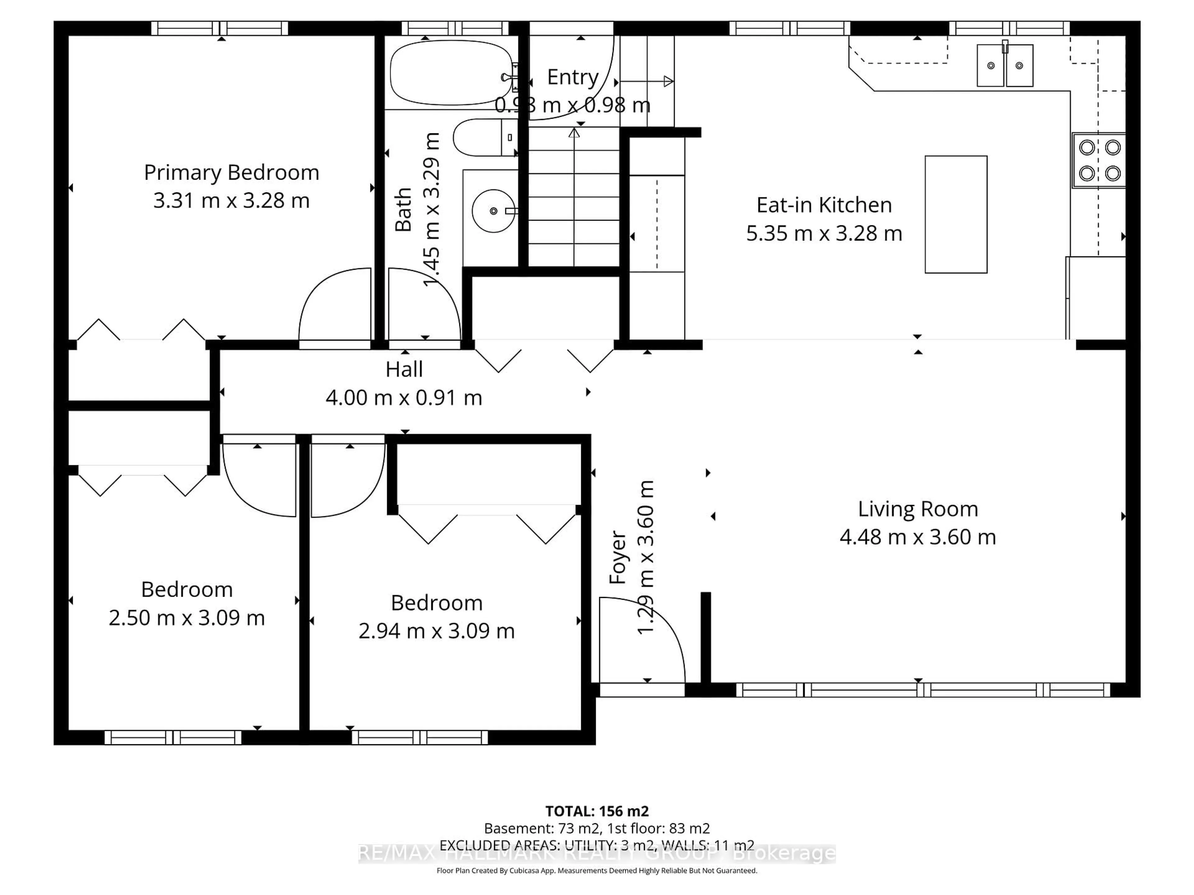 Floor plan for 2401 Magnus Ave, Ottawa Ontario K1G 1J7