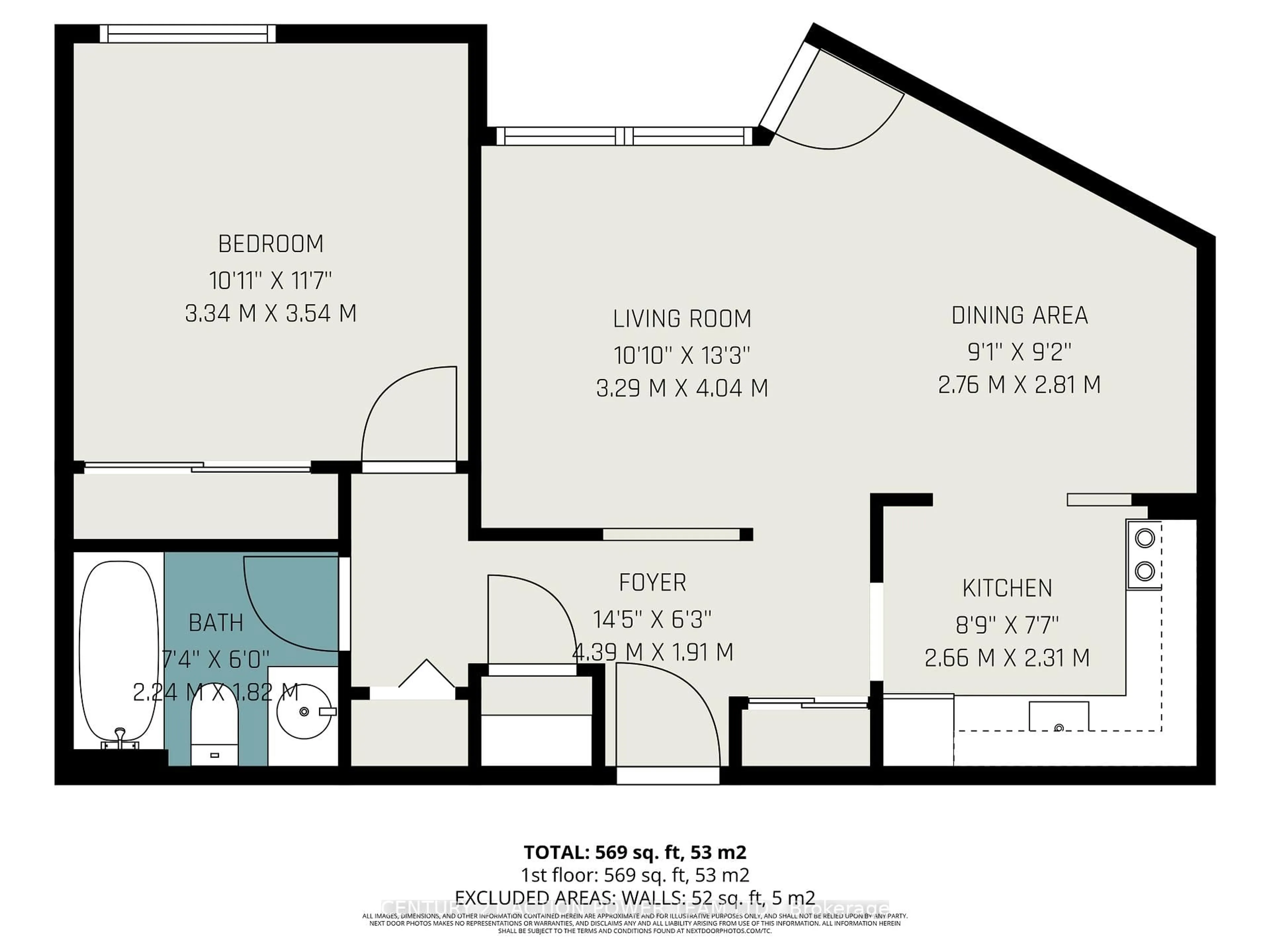 Floor plan for 915 Elmsmere Rd #1106, Ottawa Ontario K1J 8H8