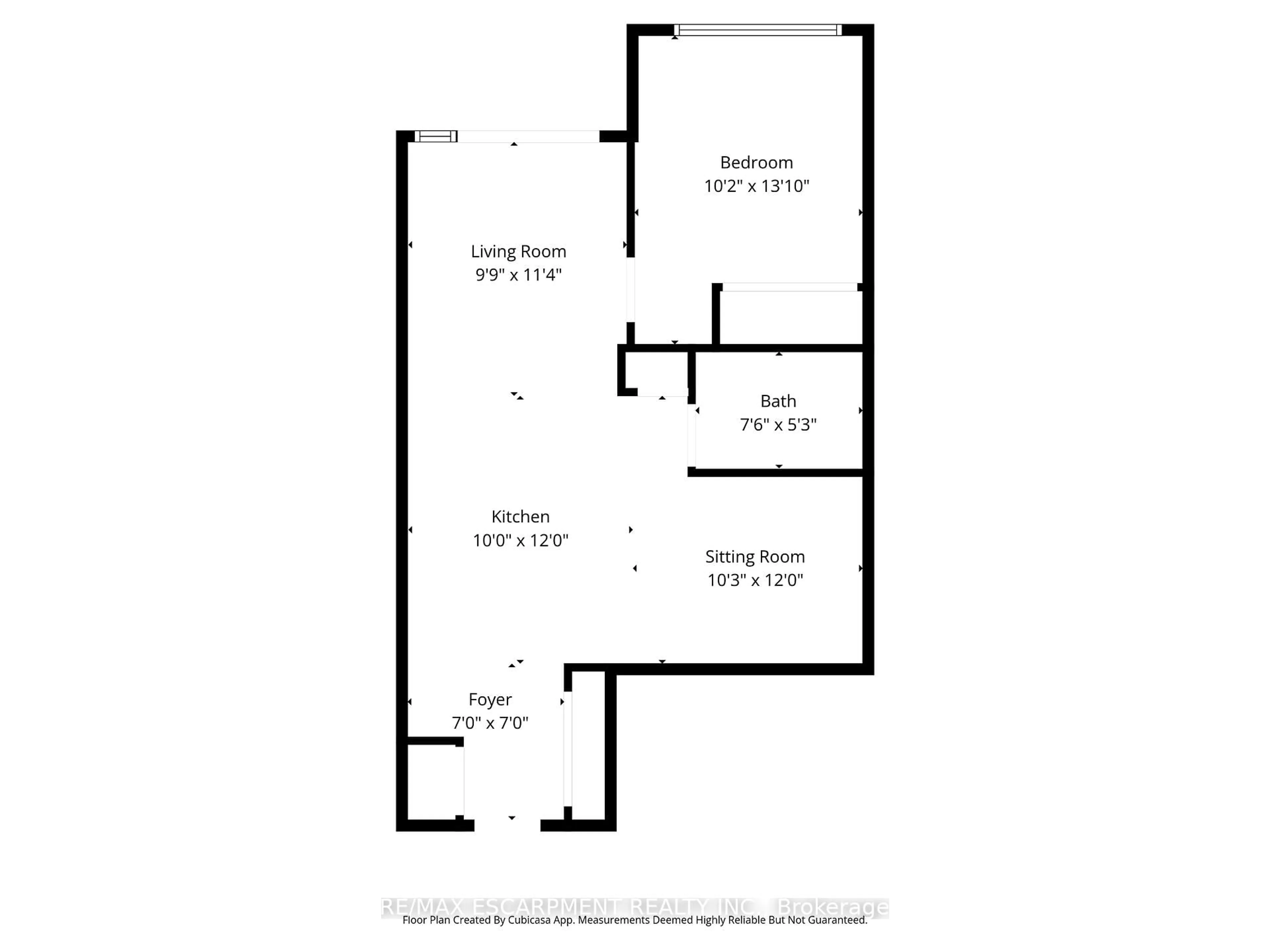 Floor plan for 385 Winston Rd #1110, Grimsby Ontario L3M 4E8