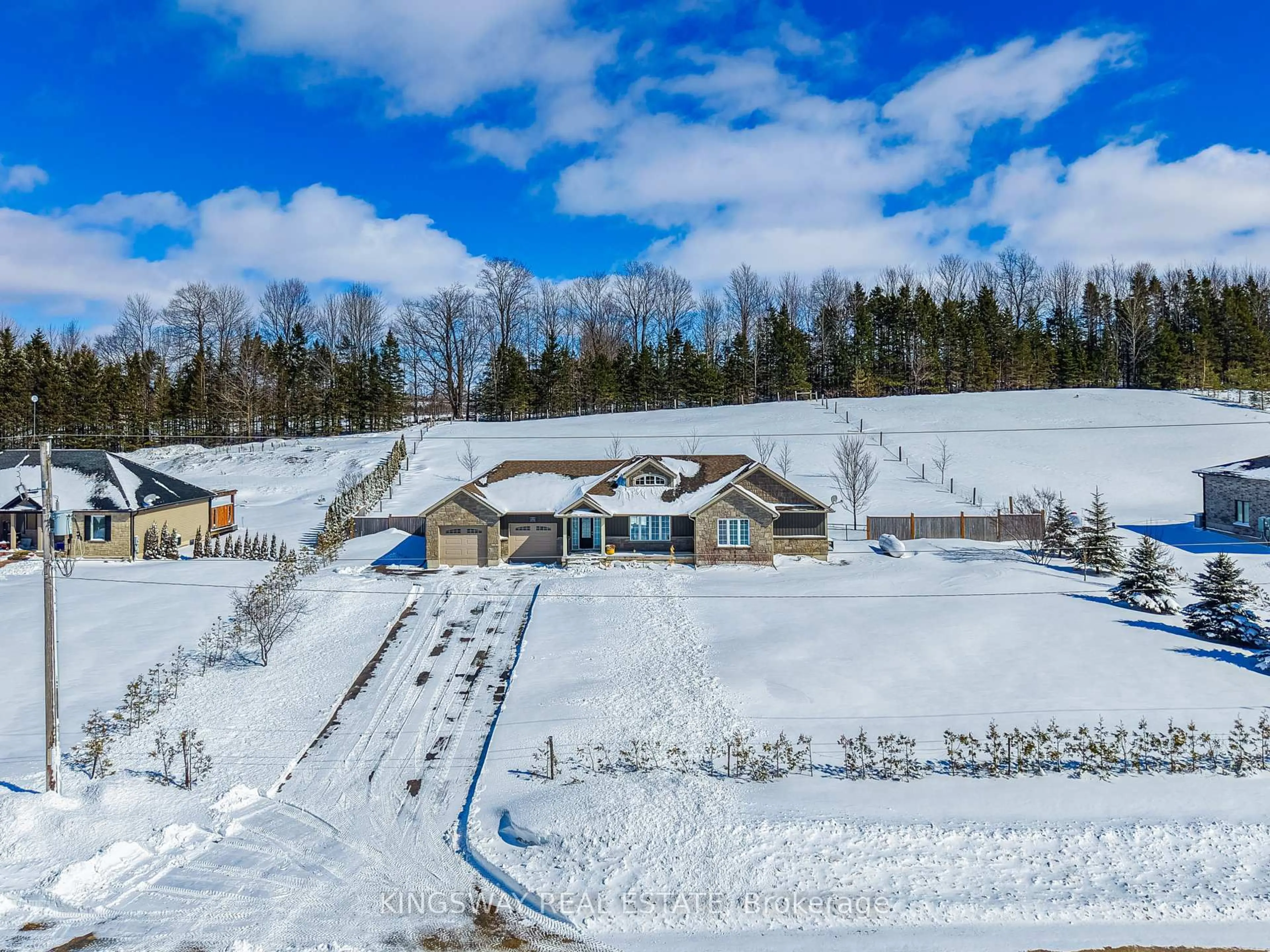 A pic from outside/outdoor area/front of a property/back of a property/a pic from drone, mountain view for 151 Watra Rd, Southgate Ontario N0G 1R0