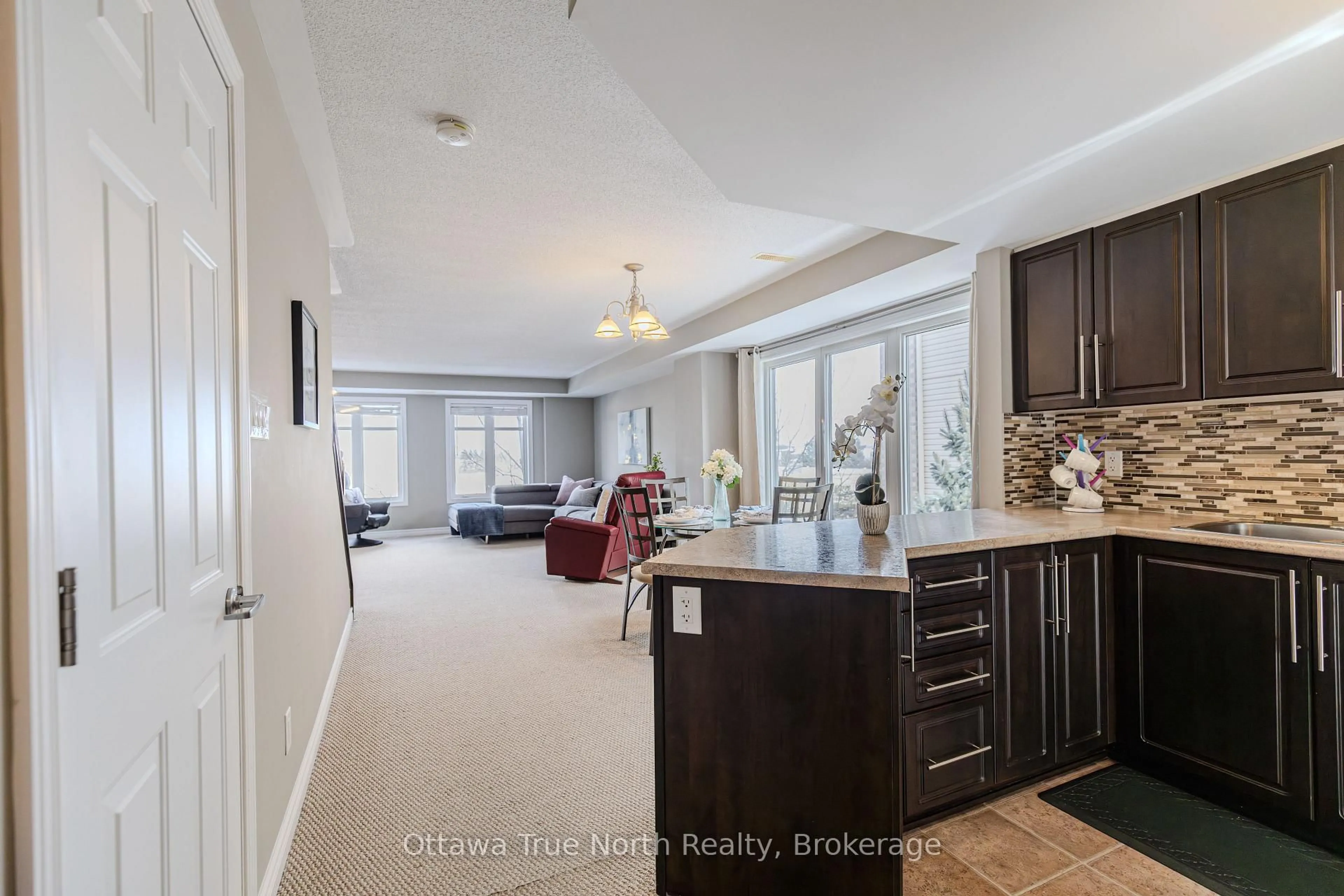 Open concept kitchen, ceramic/tile floor for 62 Argent Private #25, Ottawa Ontario K2K 0H2