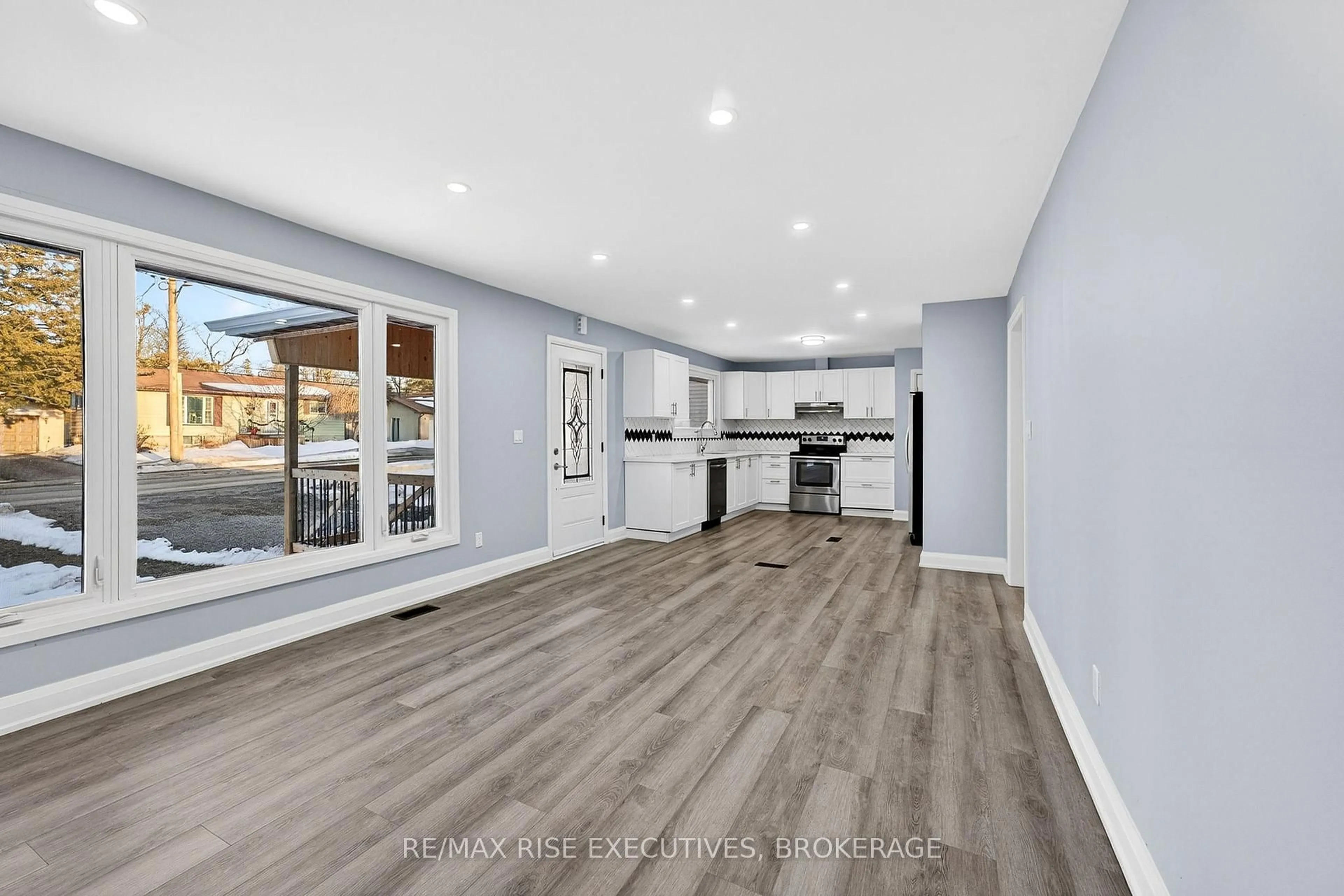 Open concept kitchen, wood/laminate floor for 191 Brant St, Deseronto Ontario K0K 1X0