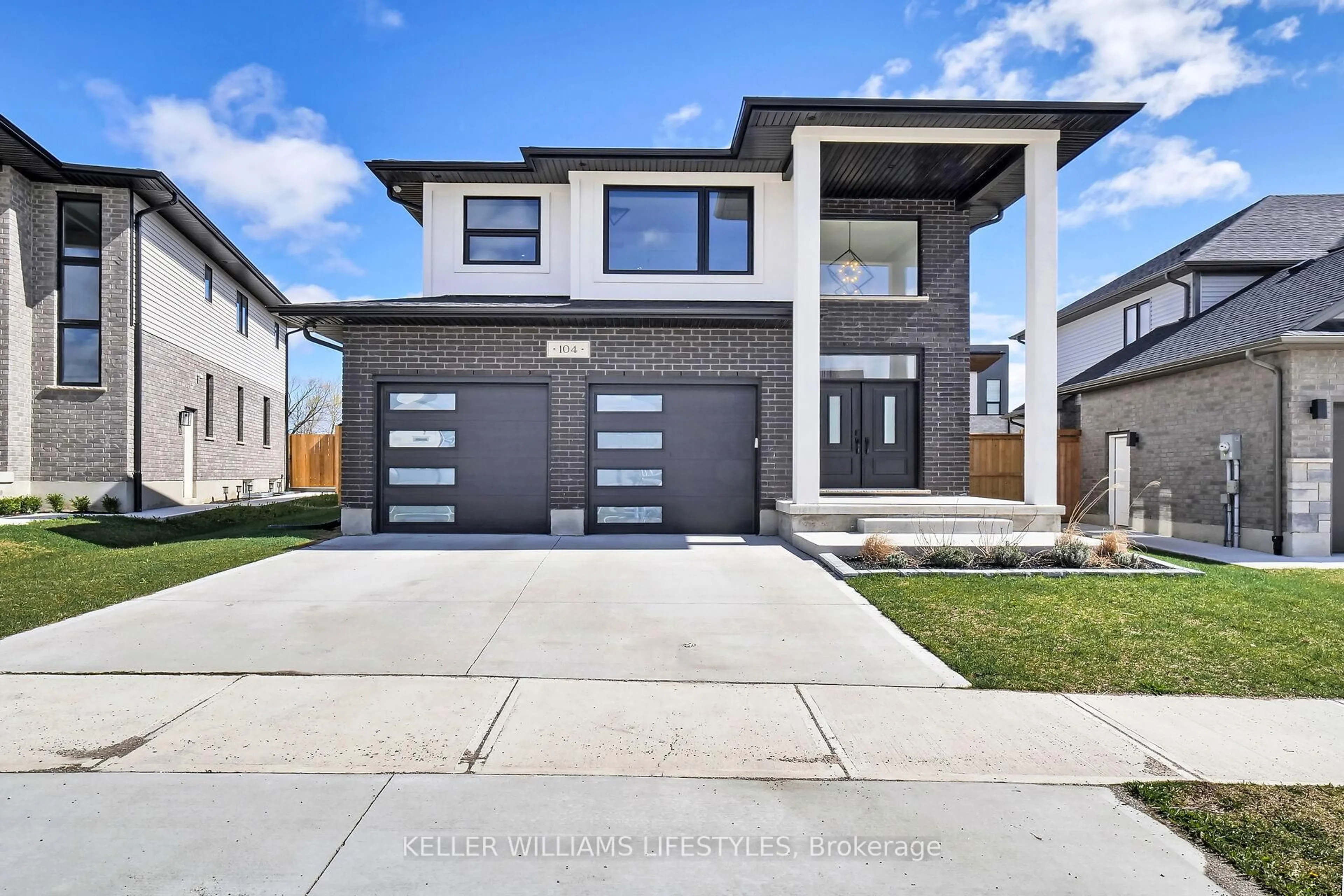 Home with brick exterior material, street for 104 Crestview Dr, Middlesex Centre Ontario N0L 1R0