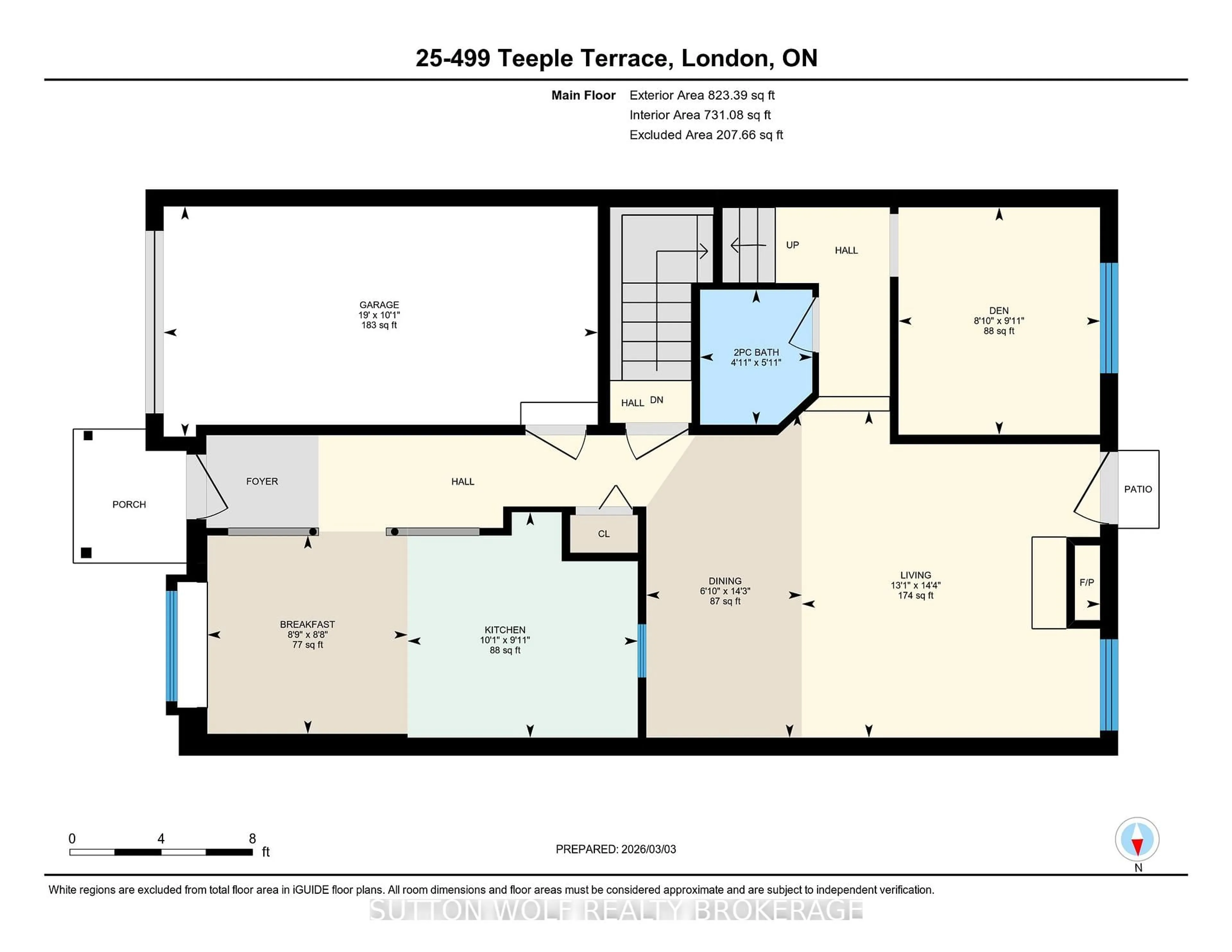 Floor plan for 499 Teeple Terr #25, London South Ontario N6J 1T1