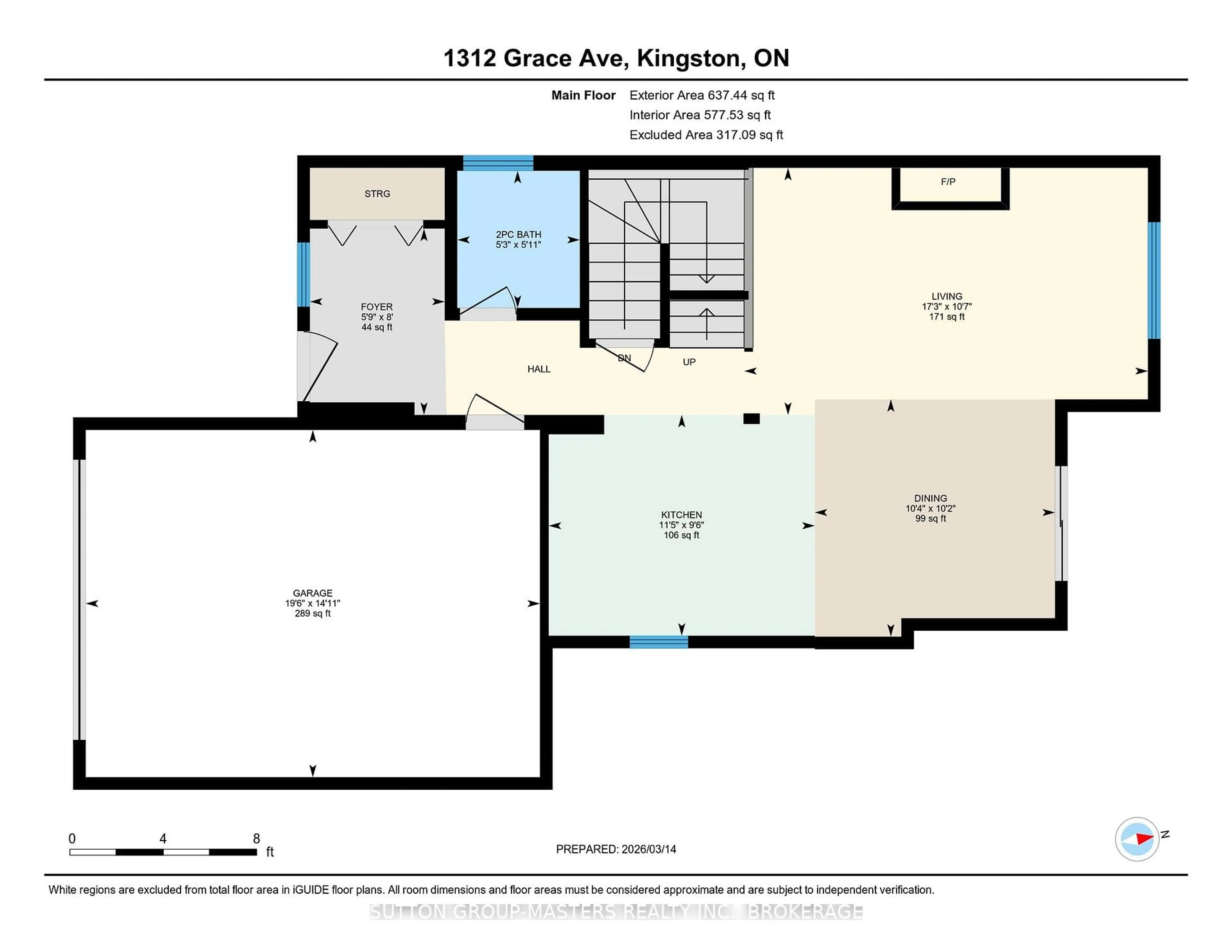 Floor plan for 1312 Grace Ave, Kingston Ontario K7P 0G8