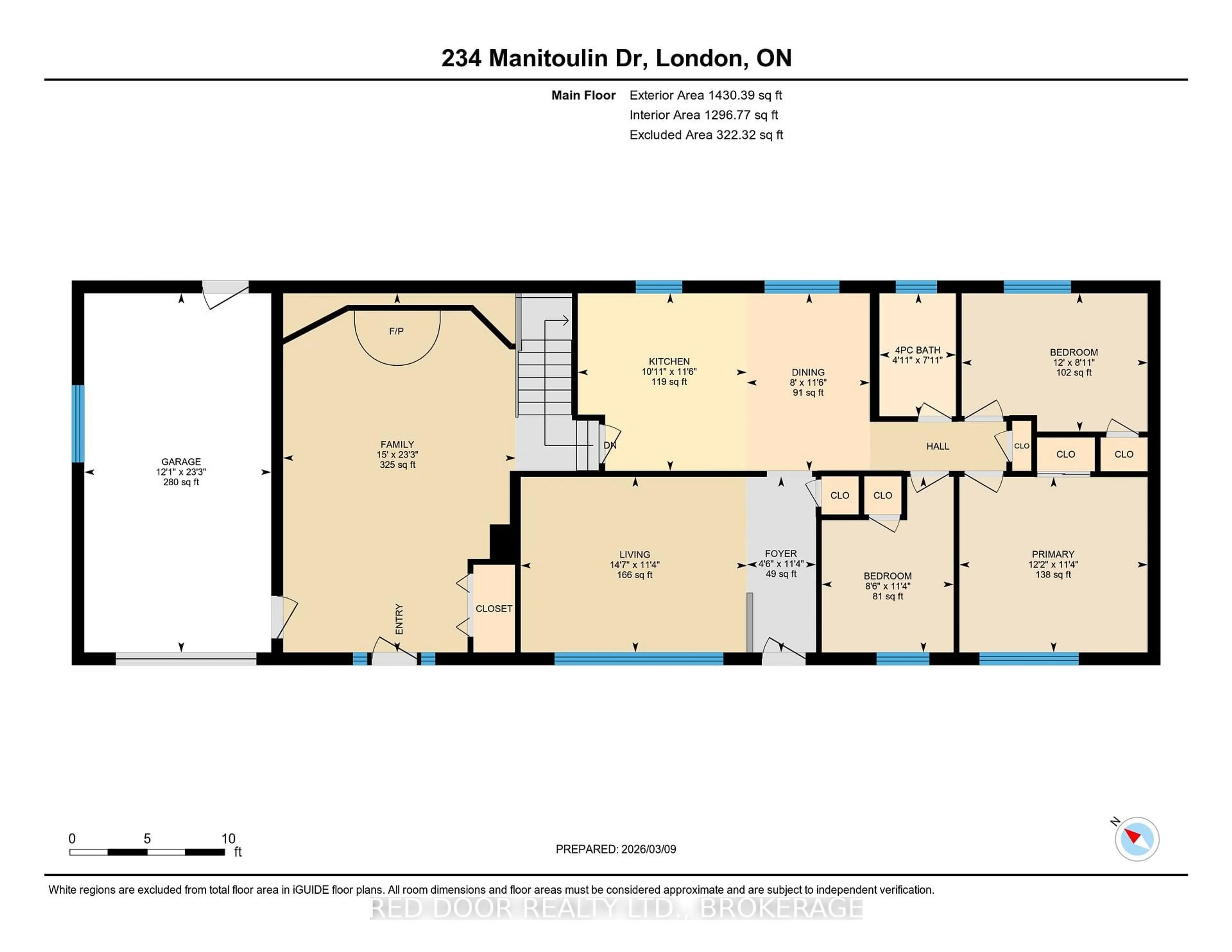 Floor plan for 234 Manitoulin Dr, London East Ontario N5W 1M7