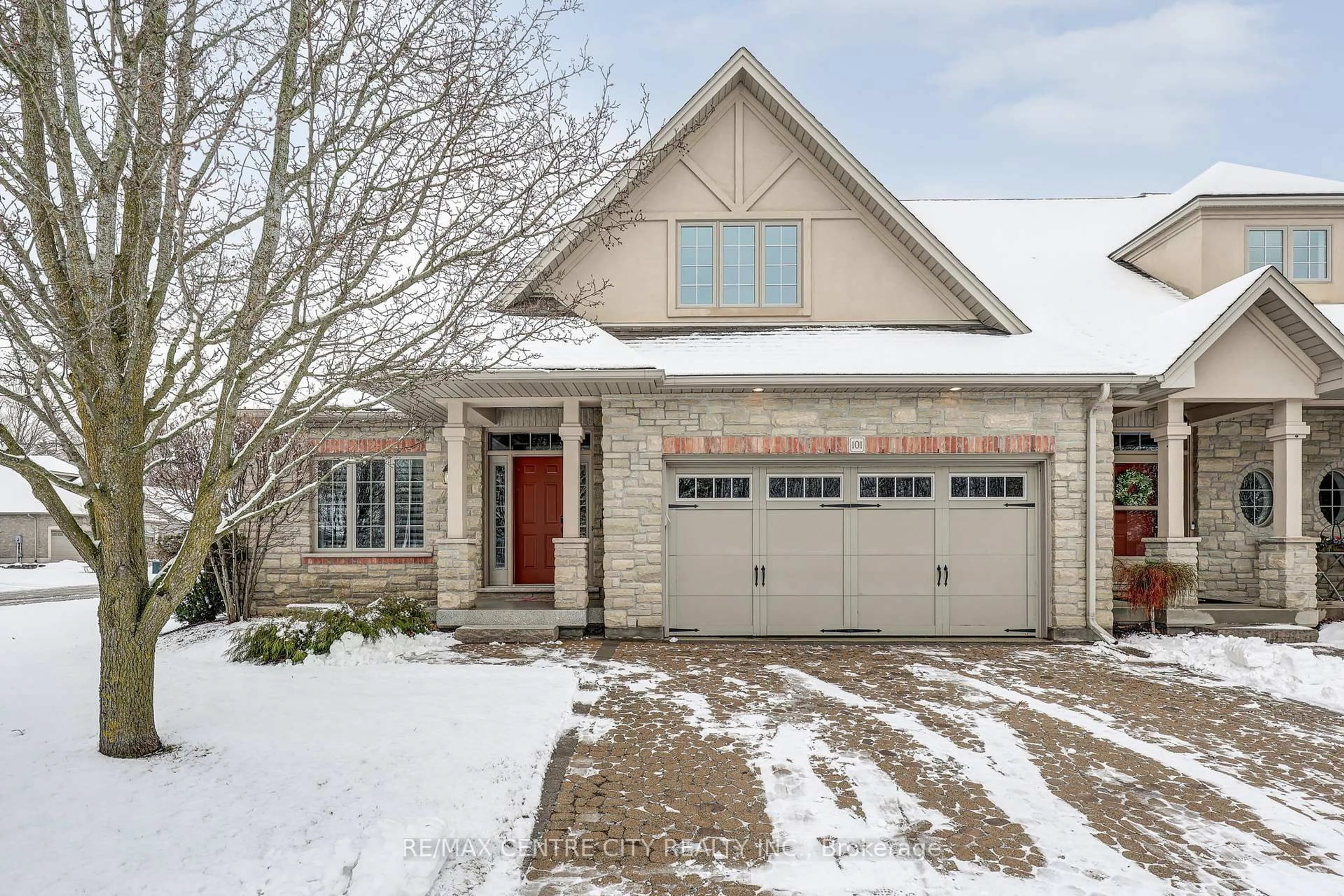 Home with brick exterior material, street for 5 Woodhaven Dr #101, Tillsonburg Ontario N4G 0A8