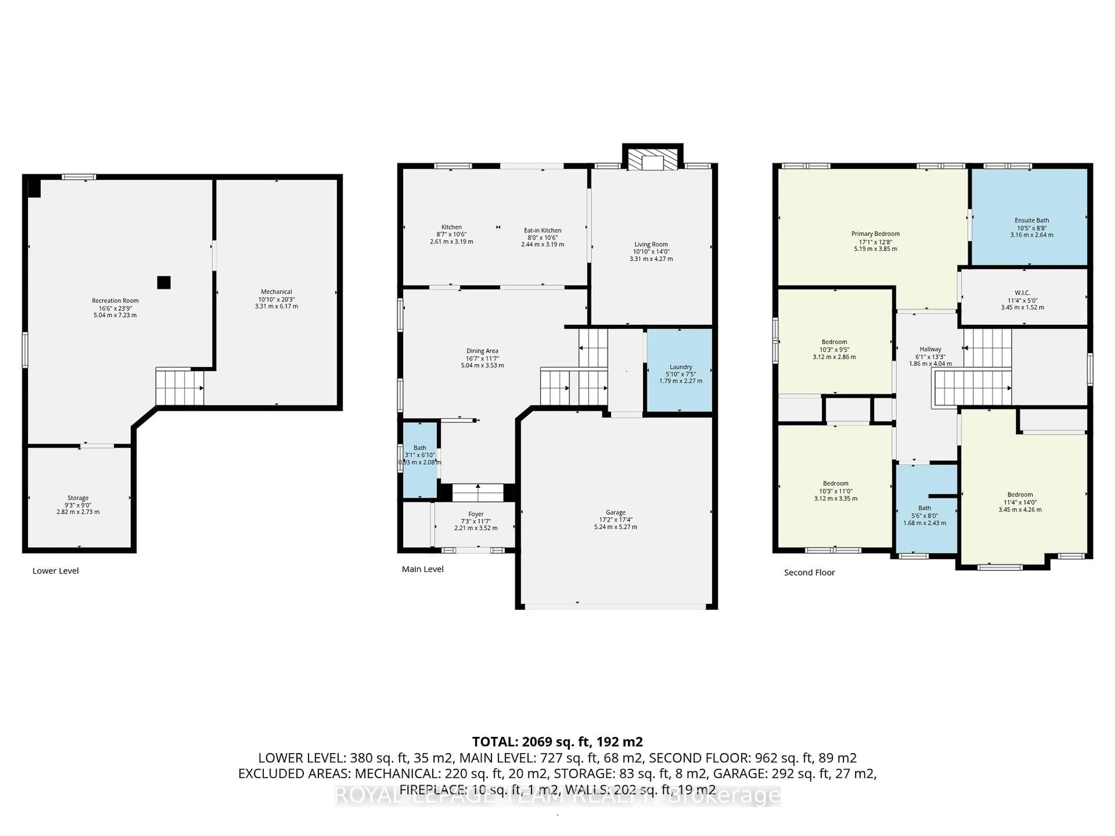 Floor plan for 179 Asper Trail Circ, Ottawa Ontario K2M 0K7