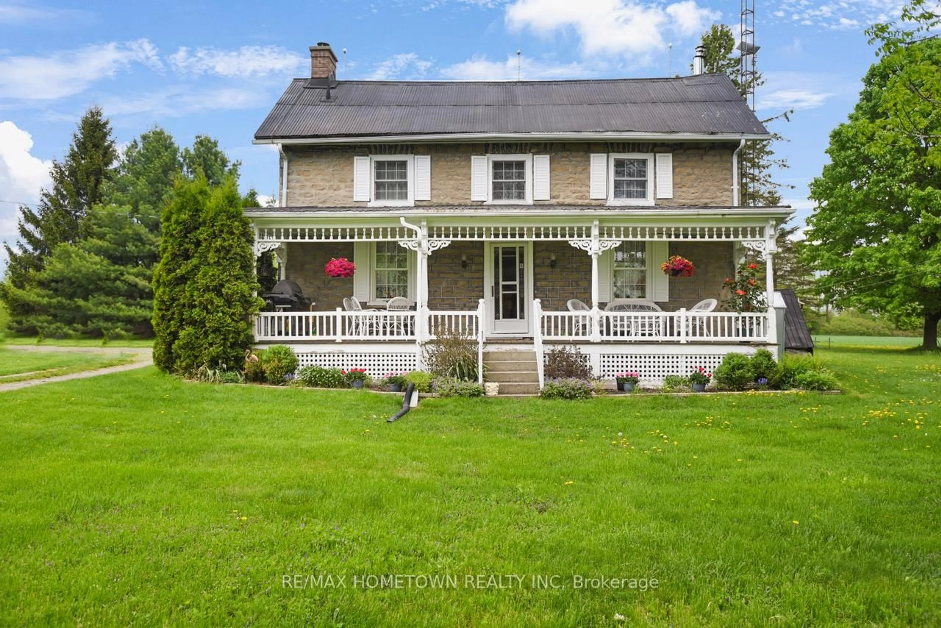 A pic from outside/outdoor area/front of a property/back of a property/a pic from drone, street for 7460 County Road 28 Rd, Elizabethtown-Kitley Ontario K0E 1A0