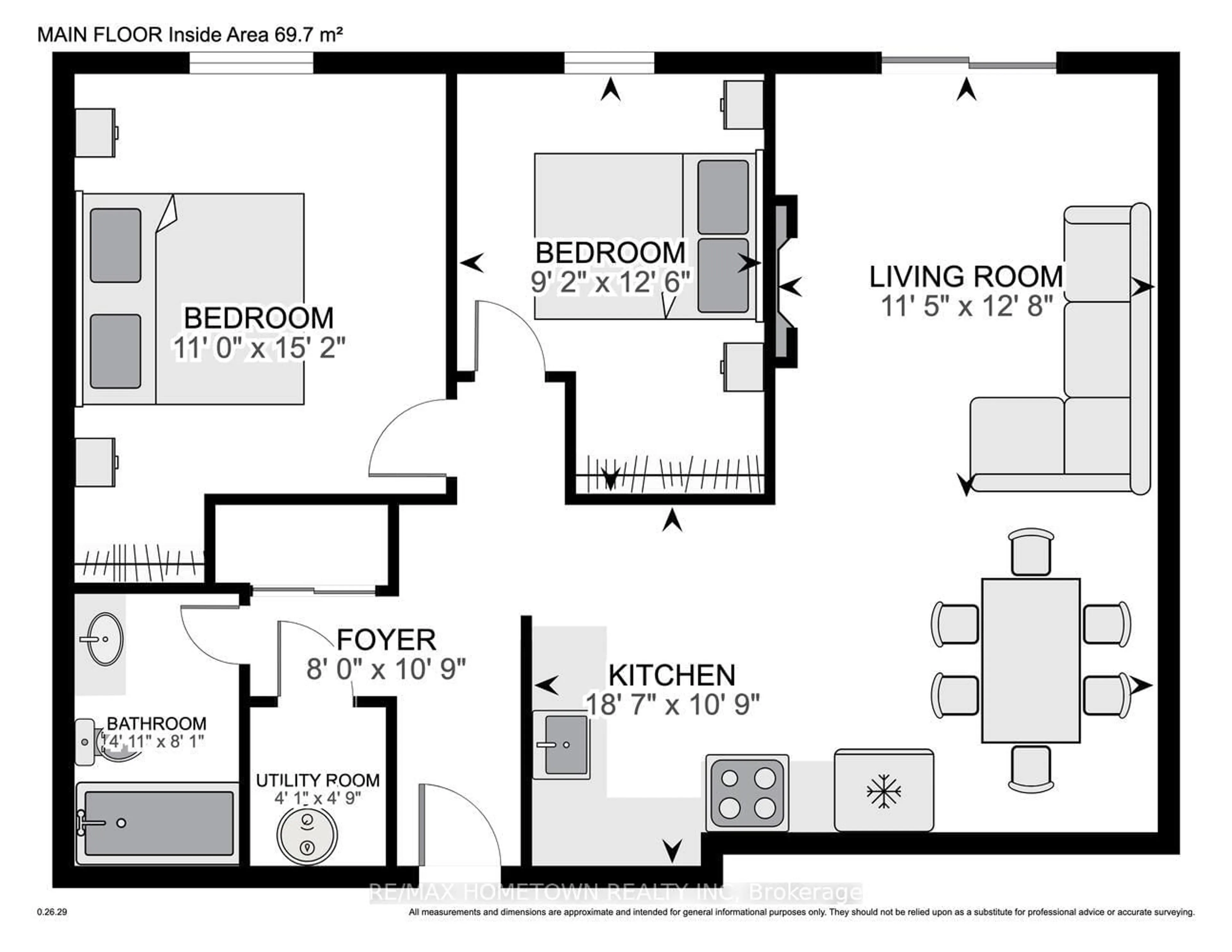 Floor plan for 819 Macodrum Dr #15, Brockville Ontario K6V 6P6