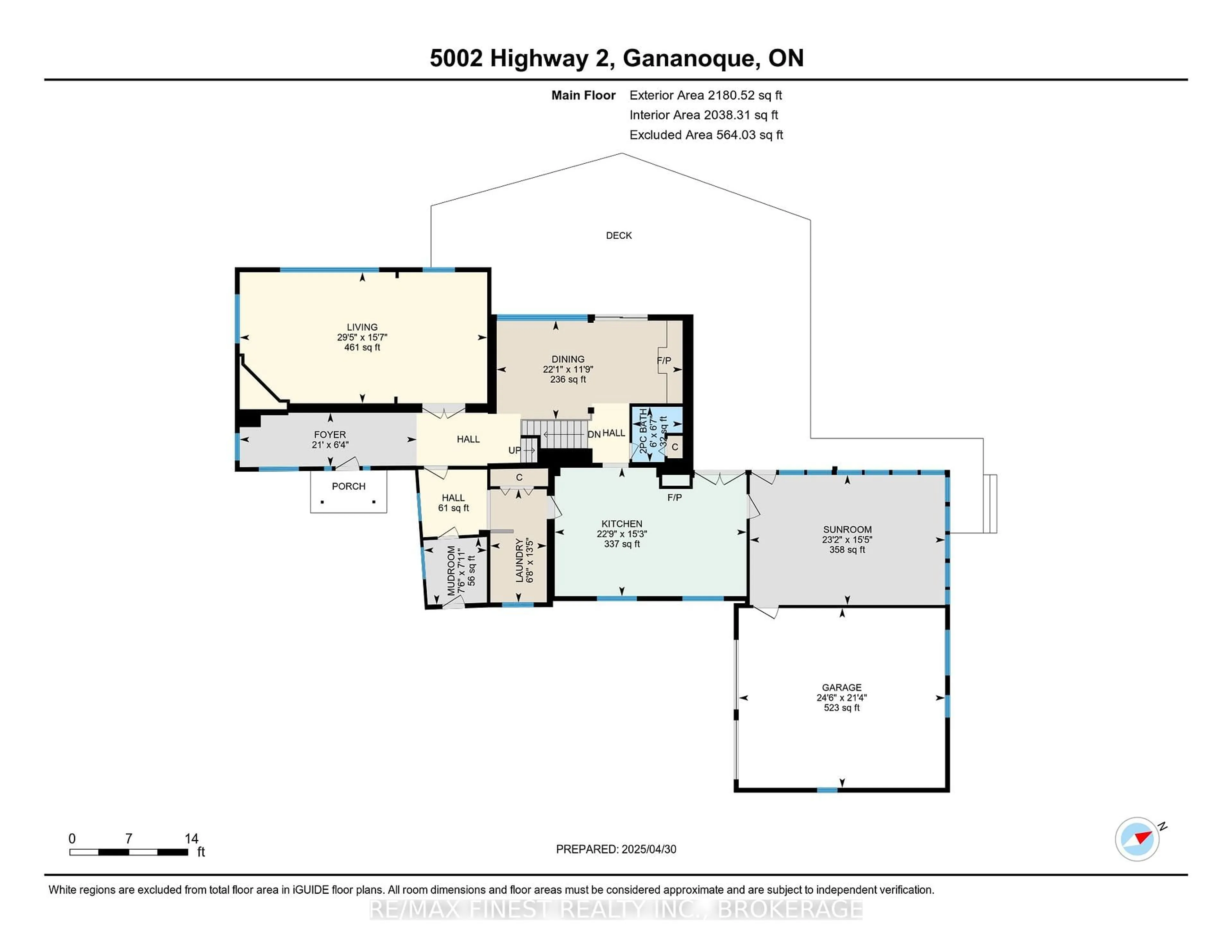 Floor plan for 5002 Highway 2, Front of Leeds & Seeleys Bay Ontario K7G 2V6