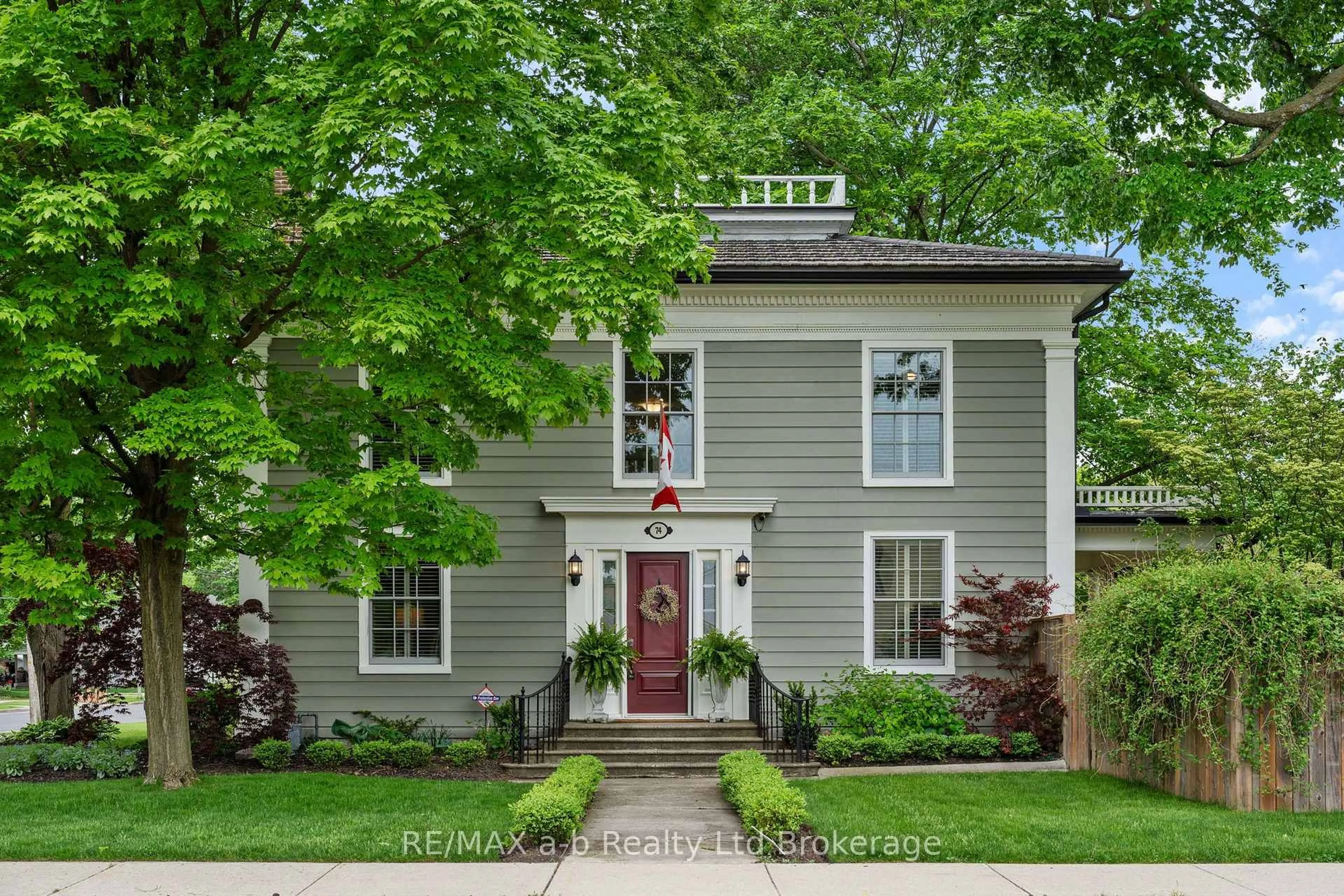 Home with brick exterior material, street for 74 Centre St, Aylmer Ontario N5H 2G5