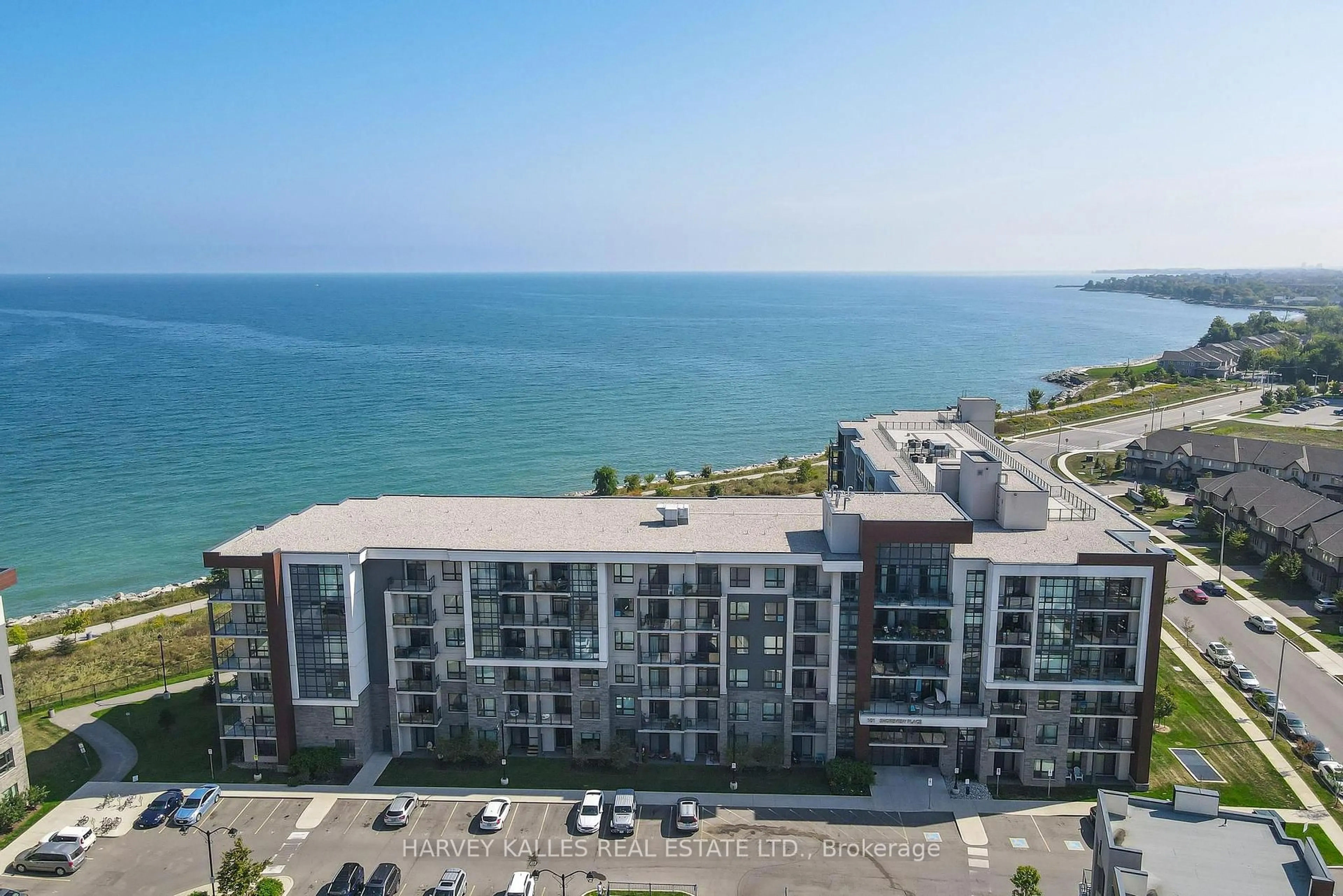 A pic from outside/outdoor area/front of a property/back of a property/a pic from drone, water/lake/river/ocean view for 101 Shoreview Pl #122, Hamilton Ontario L8E 0K2