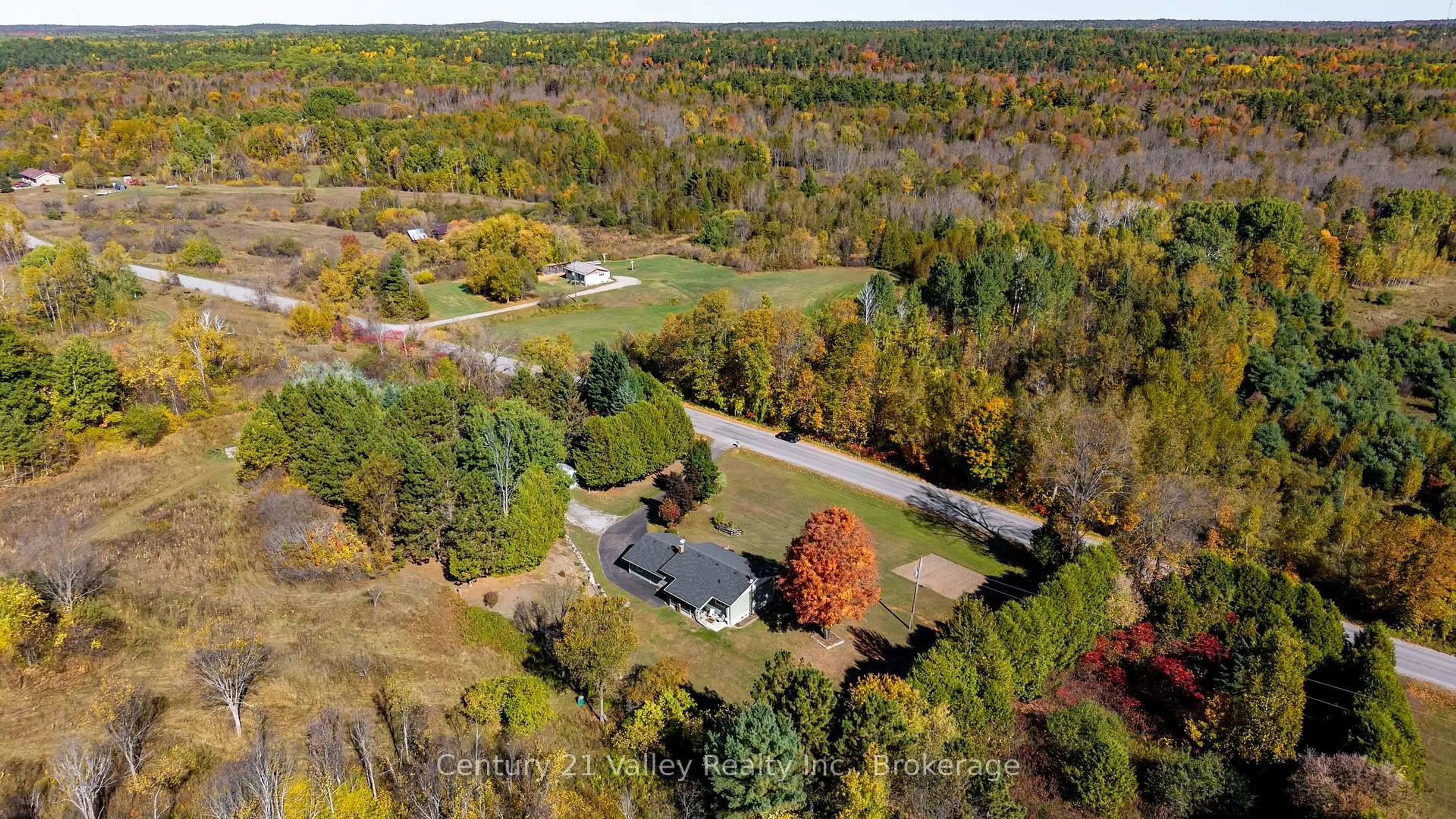 A pic from outside/outdoor area/front of a property/back of a property/a pic from drone, forest/trees view for 255 Flat Rd, Dacre Ontario K0J 1N0