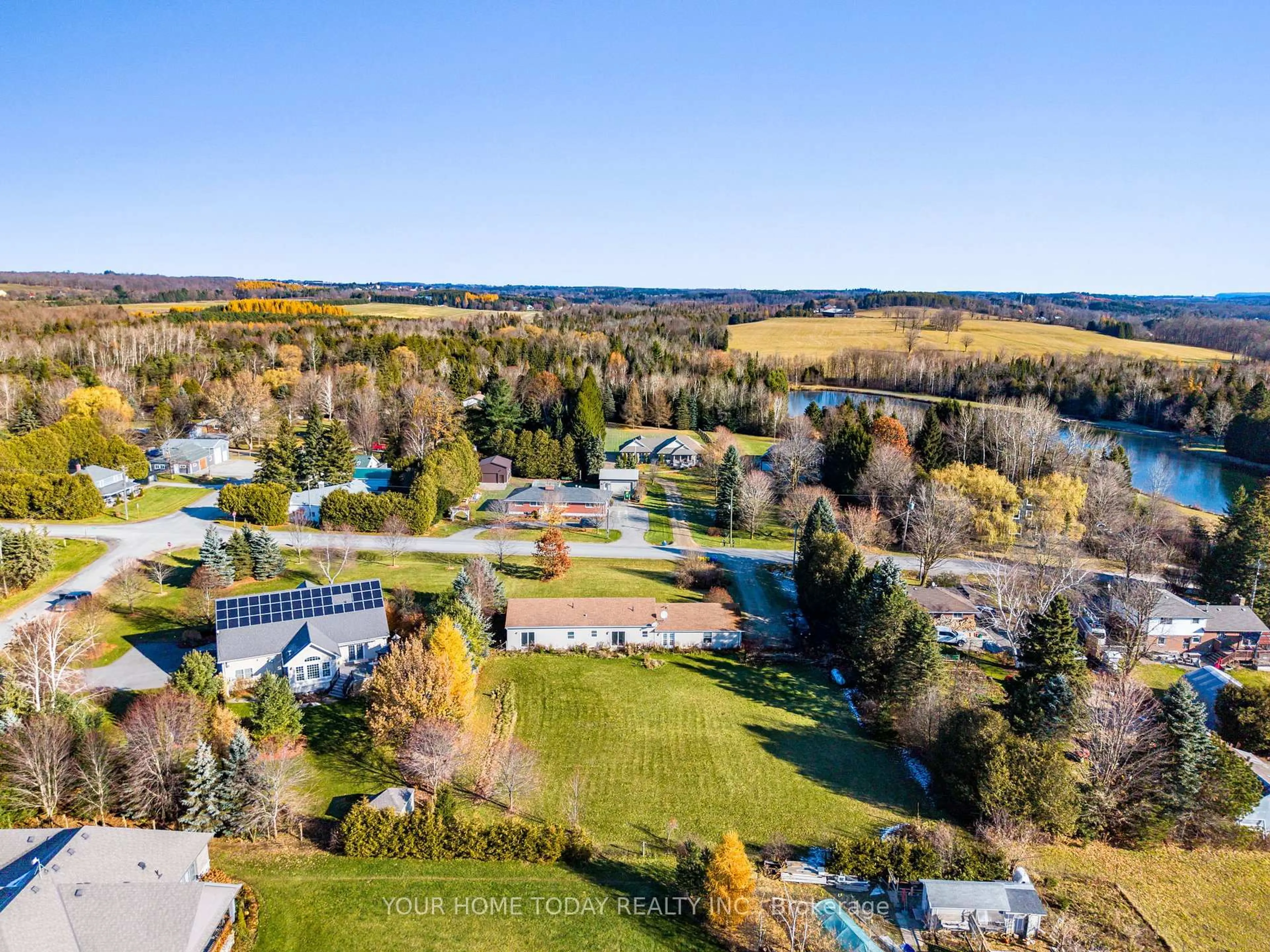A pic from outside/outdoor area/front of a property/back of a property/a pic from drone, water/lake/river/ocean view for 5860 Fifth Line, Erin Ontario N0B 1Z0