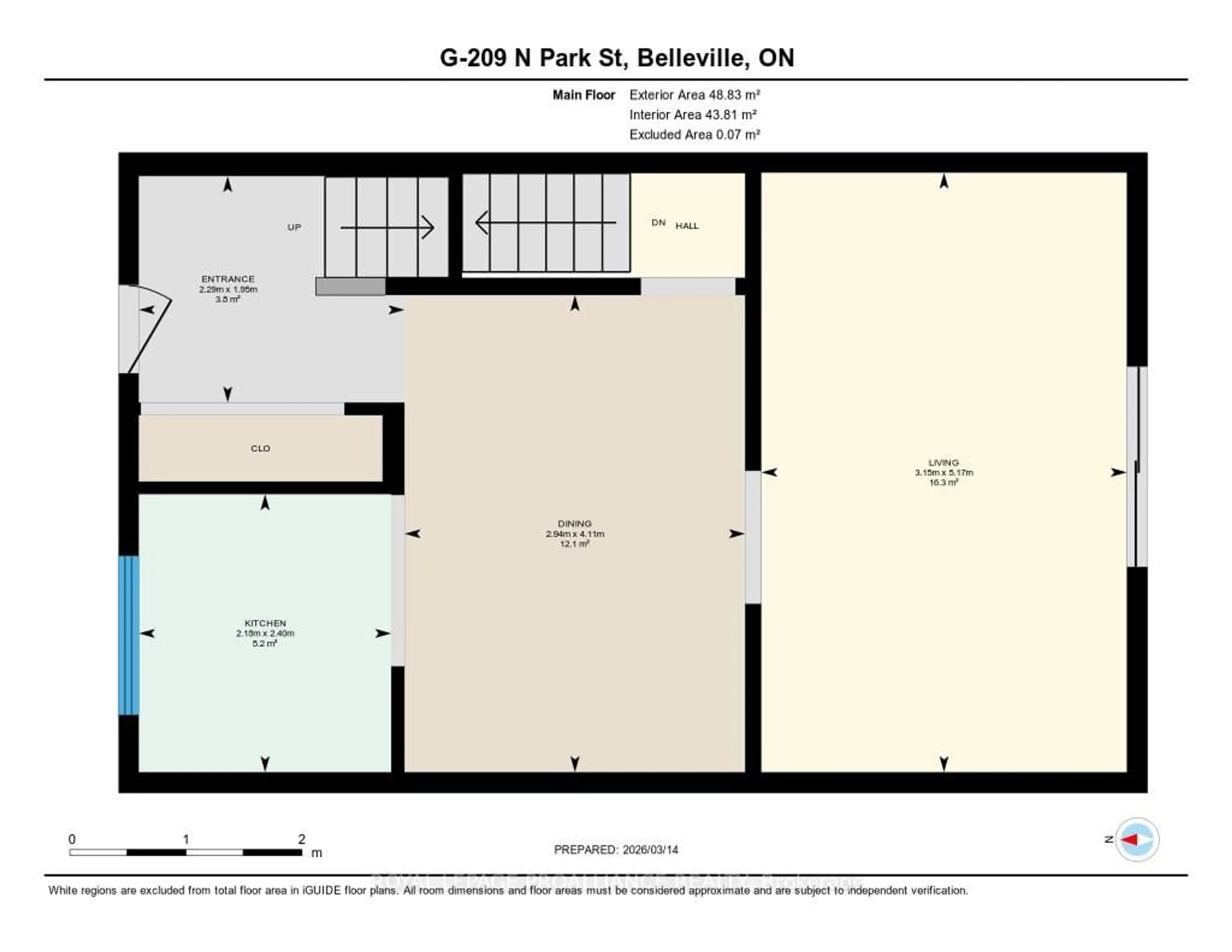 Floor plan for 209 North Park St #G, Belleville Ontario K8P 4T9