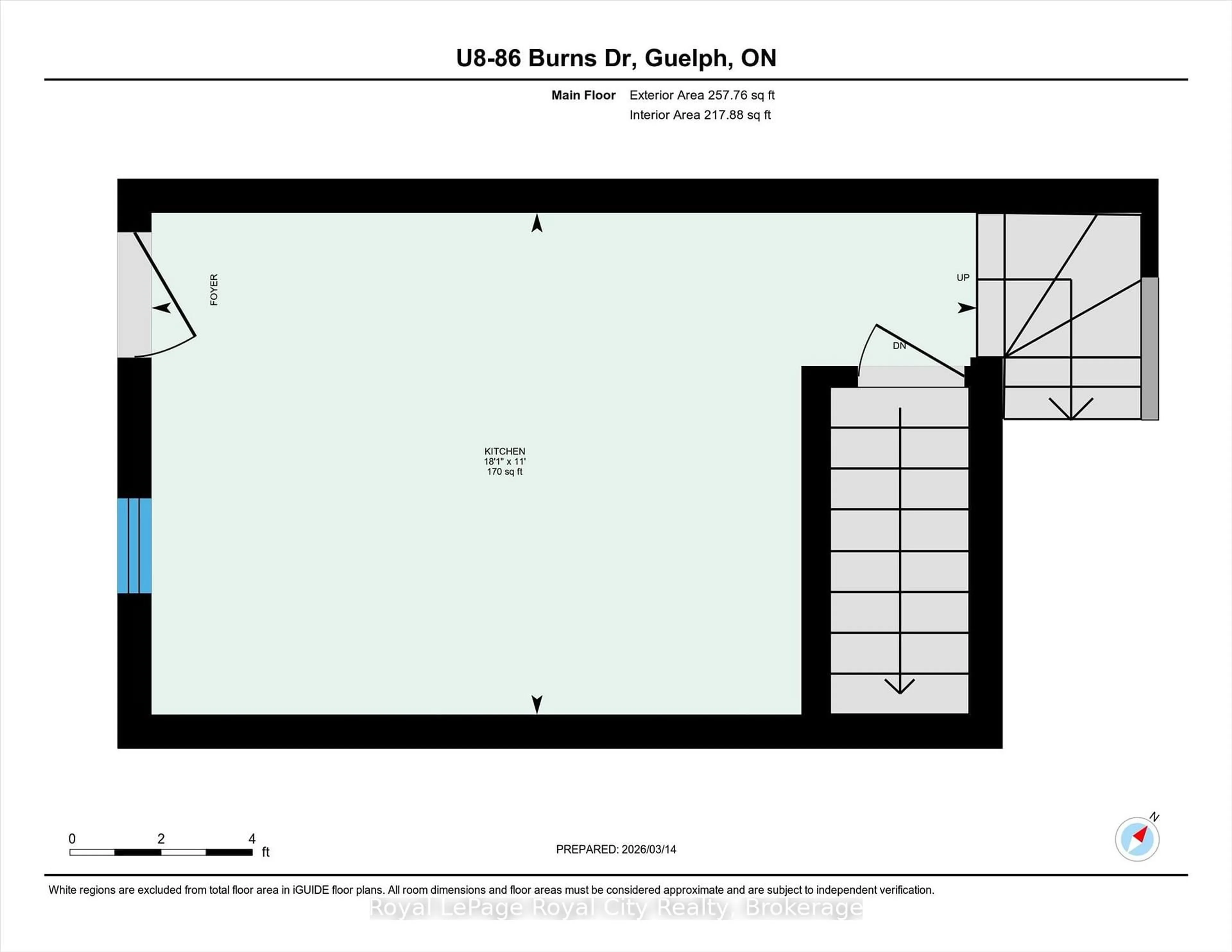 Floor plan for 86 Burns Dr #8, Guelph Ontario N1H 6V9