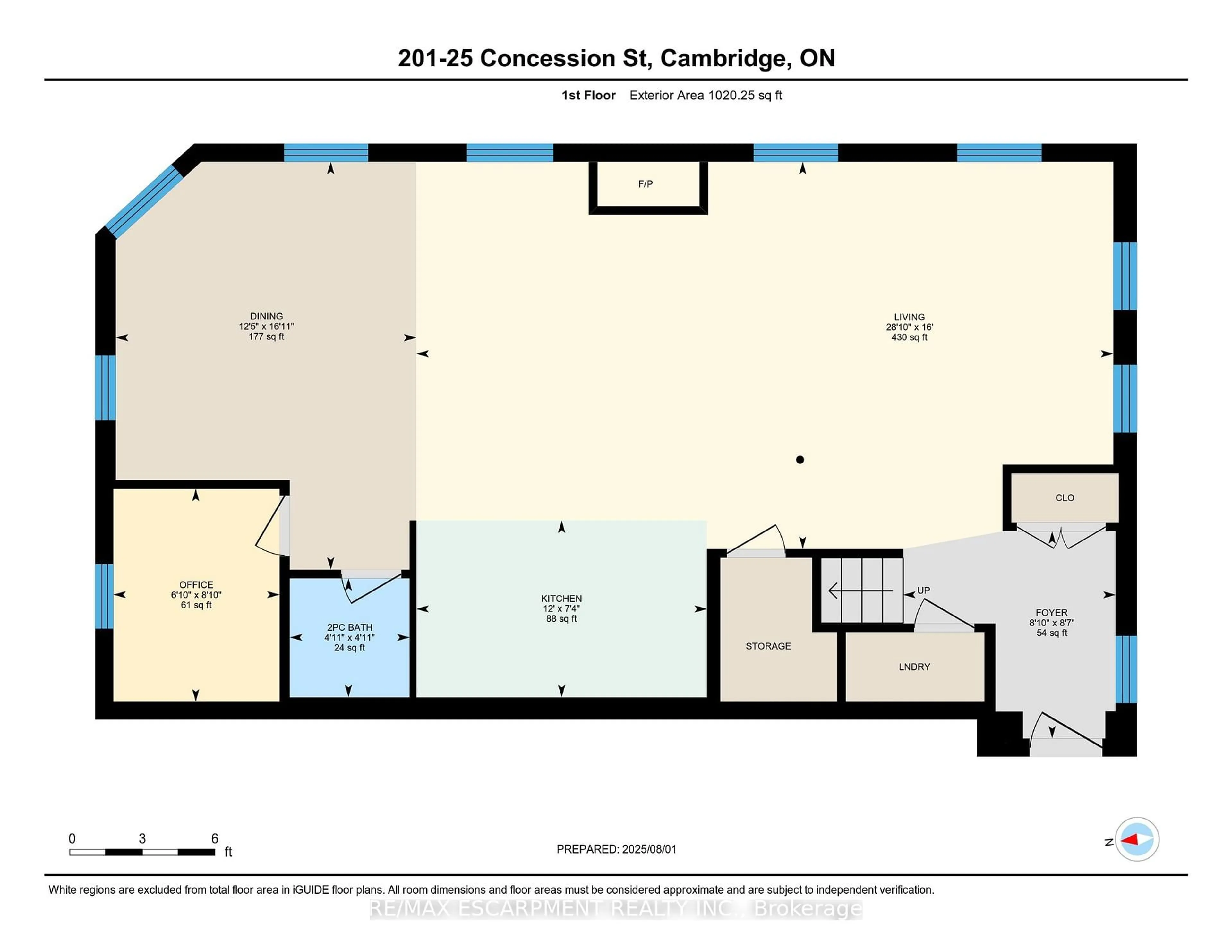Floor plan for 25 Concession St #201, Cambridge Ontario N1R 2G6