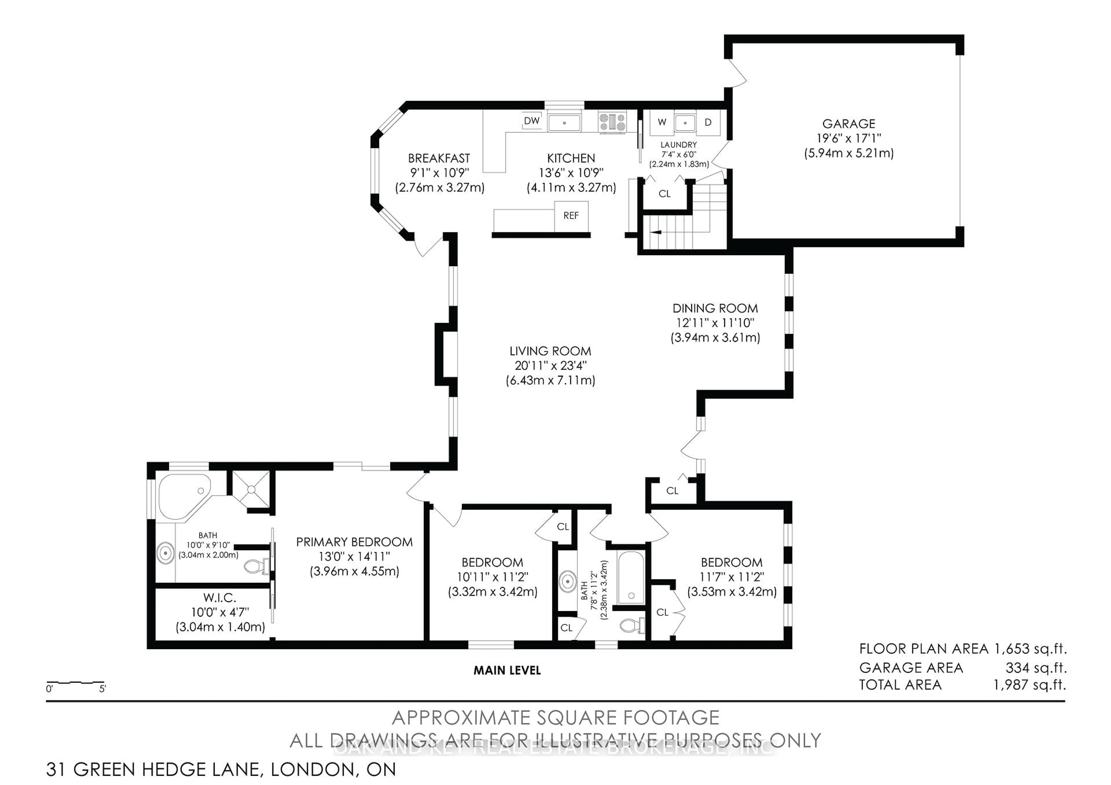 Floor plan for 31 Green Hedge Lane, London North Ontario N6H 4Z3