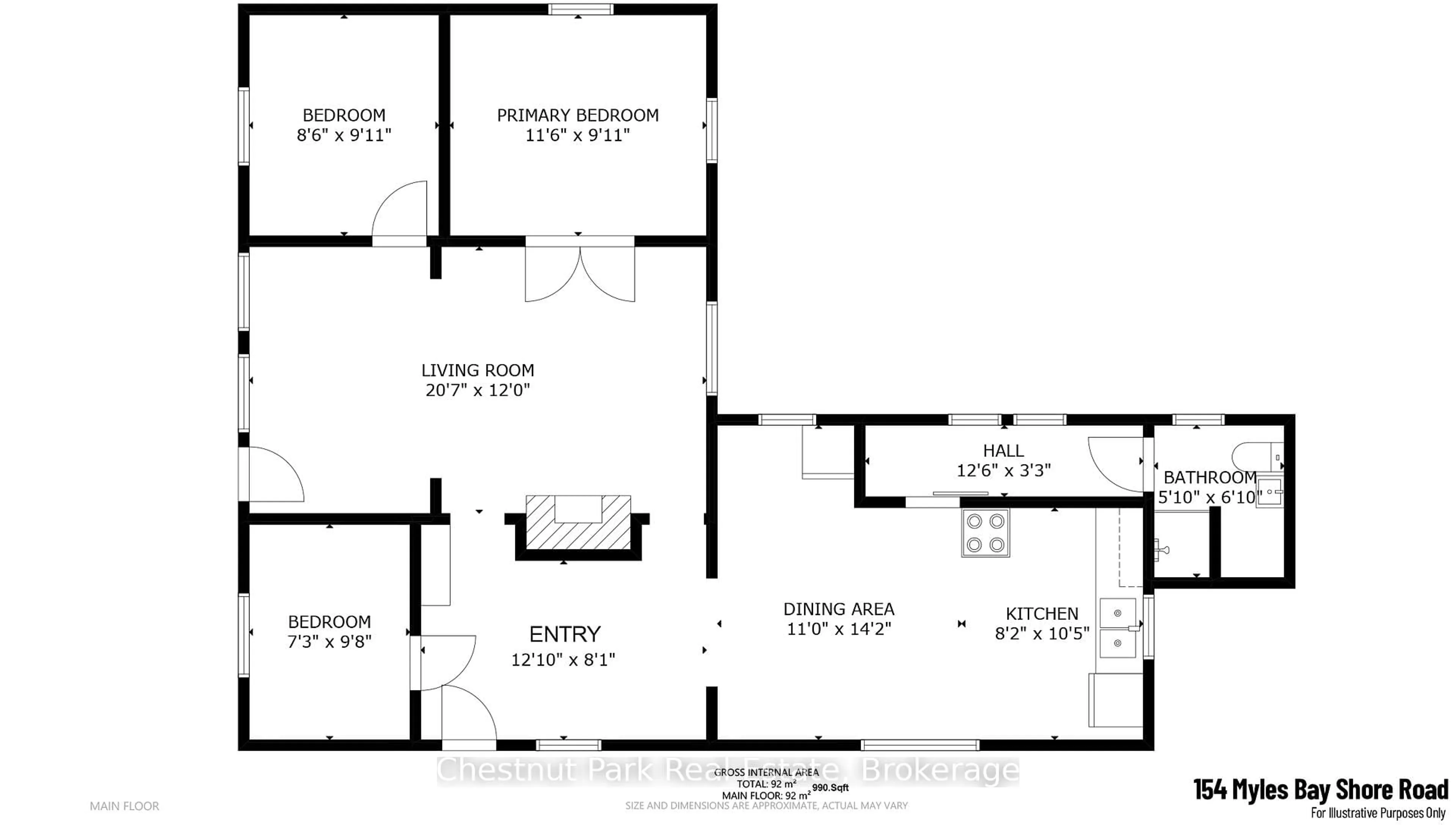 Floor plan for 154 Myles Bay Shore Rd, Northern Bruce Peninsula Ontario N0H 1W0