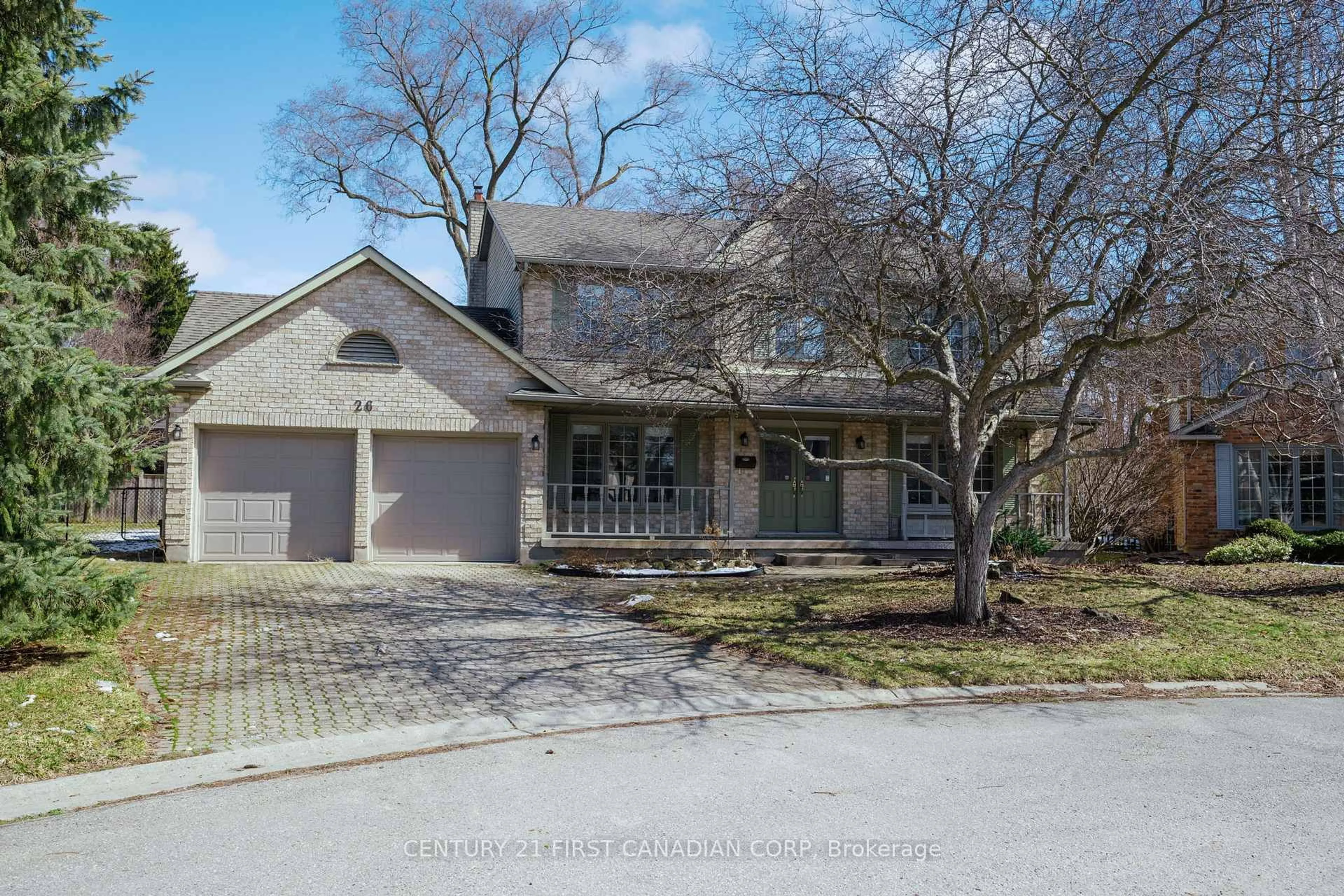 A pic from outside/outdoor area/front of a property/back of a property/a pic from drone, street for 26 Angus Crt, London North Ontario N5X 3J4