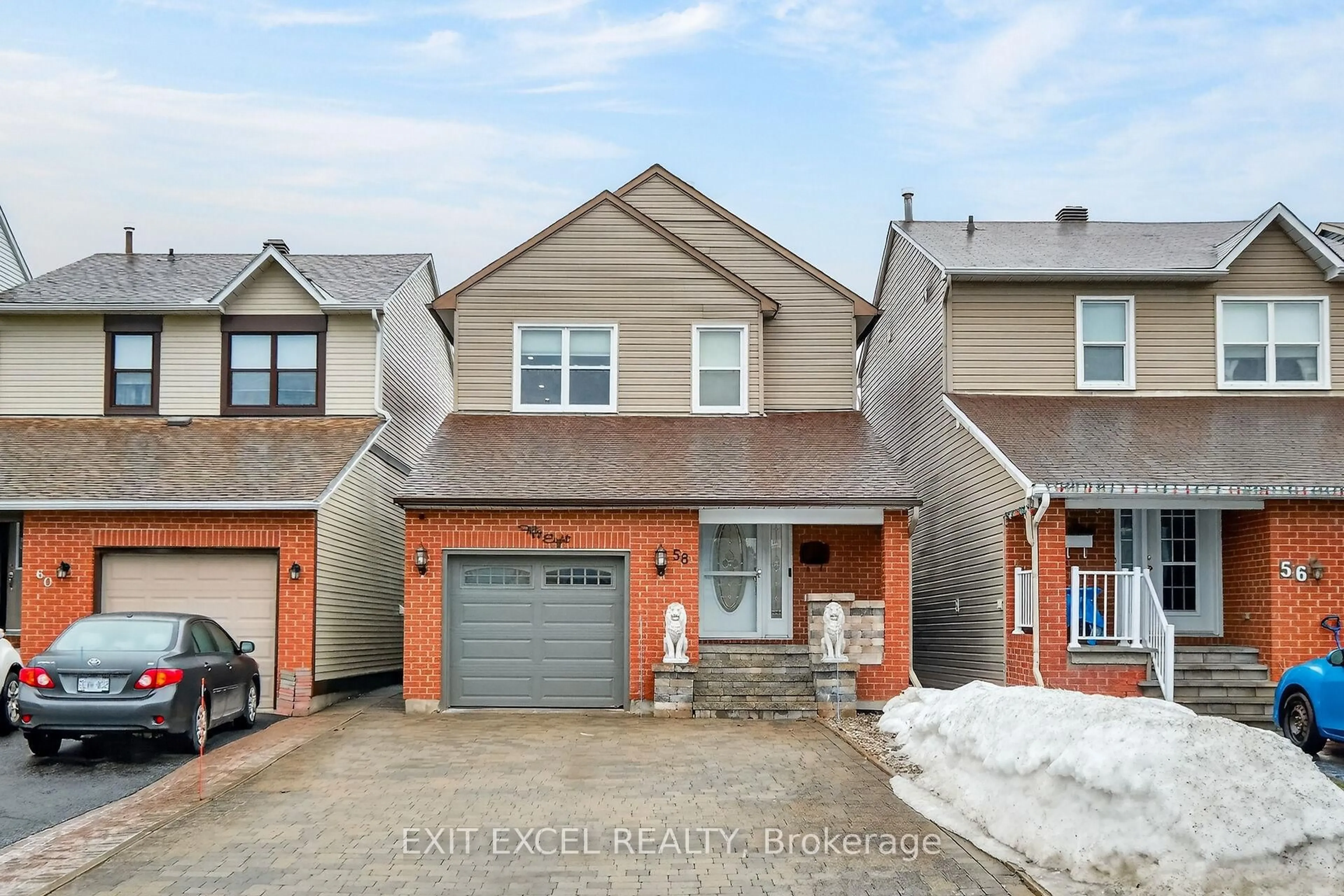 Home with brick exterior material, street for 58 Fireside Cres, Ottawa Ontario K1T 1Z4