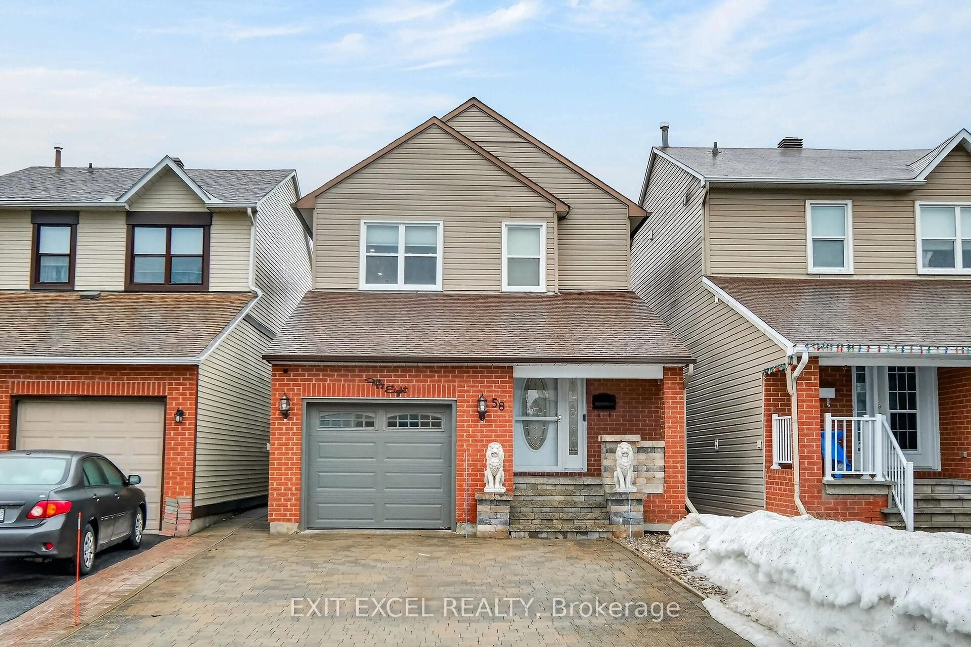 Home with brick exterior material, street for 58 Fireside Cres, Ottawa Ontario K1T 1Z4