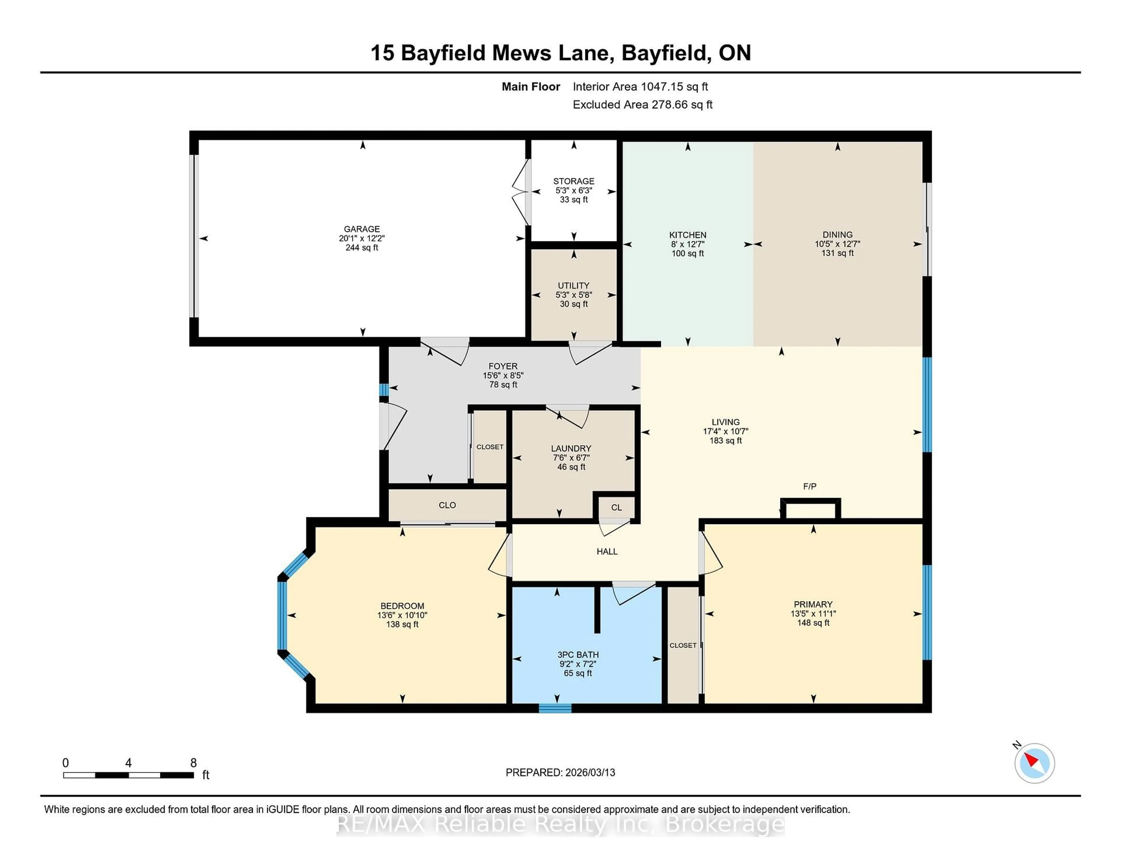 Floor plan for 15 Bayfield Mews Lane, Bluewater Ontario N0M 1G0